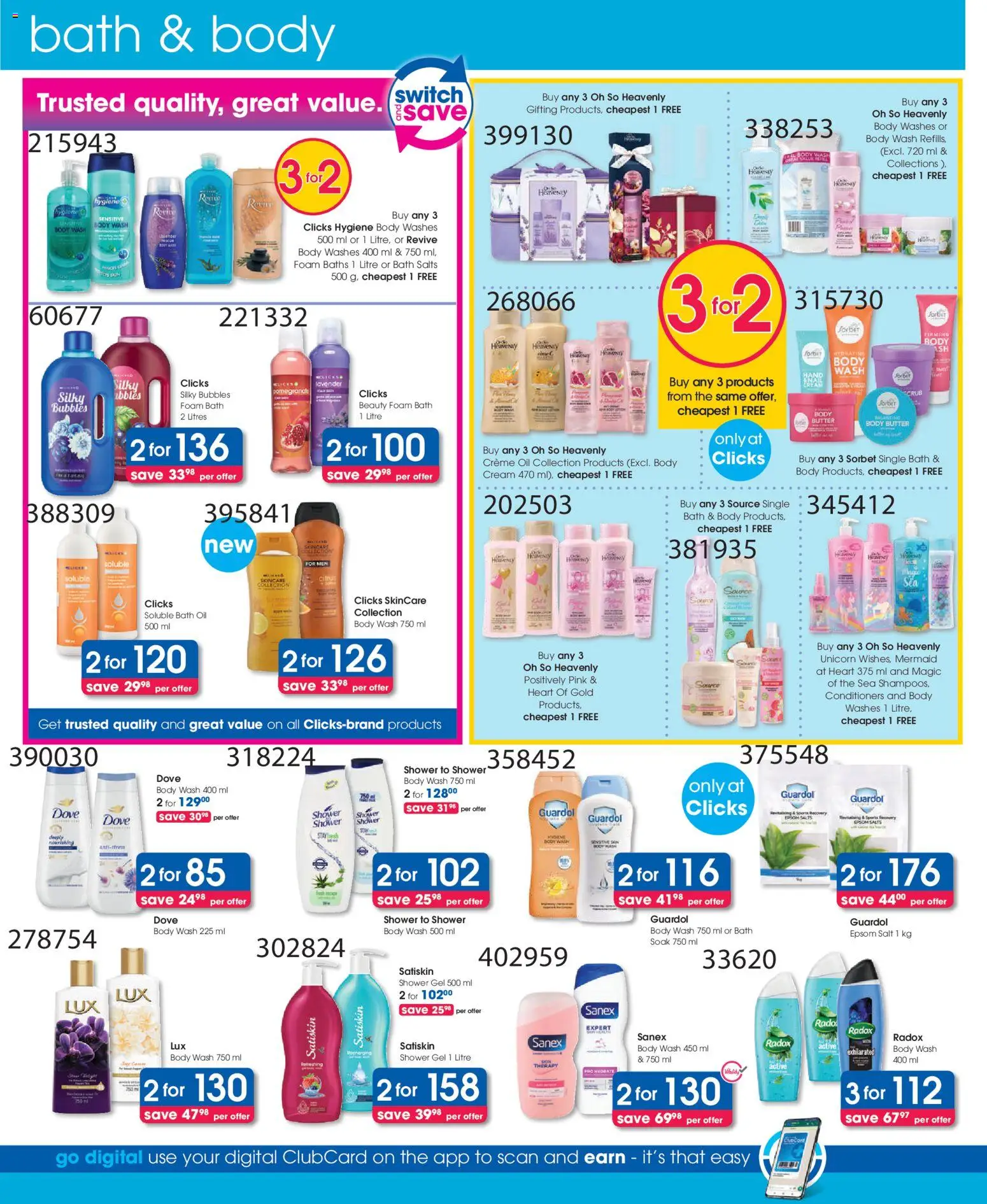 New Clicks catalogue – valid from 30.12.2025 | Page: 24 | Products: Butter, Switch, Cream, Shower gel