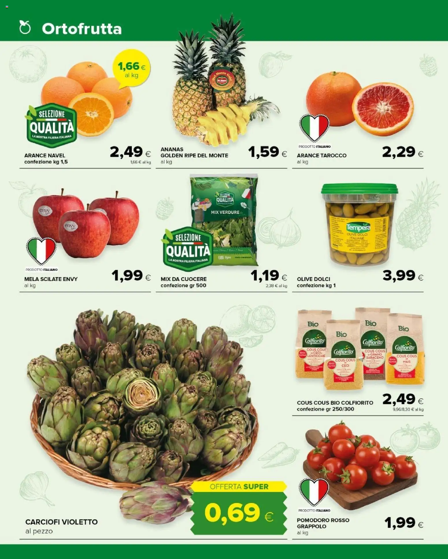 Volantino Tigre del 25.02.2026 | Pagina: 2 | Prodotti: Ceci, Verdure, Pomodoro, Olive