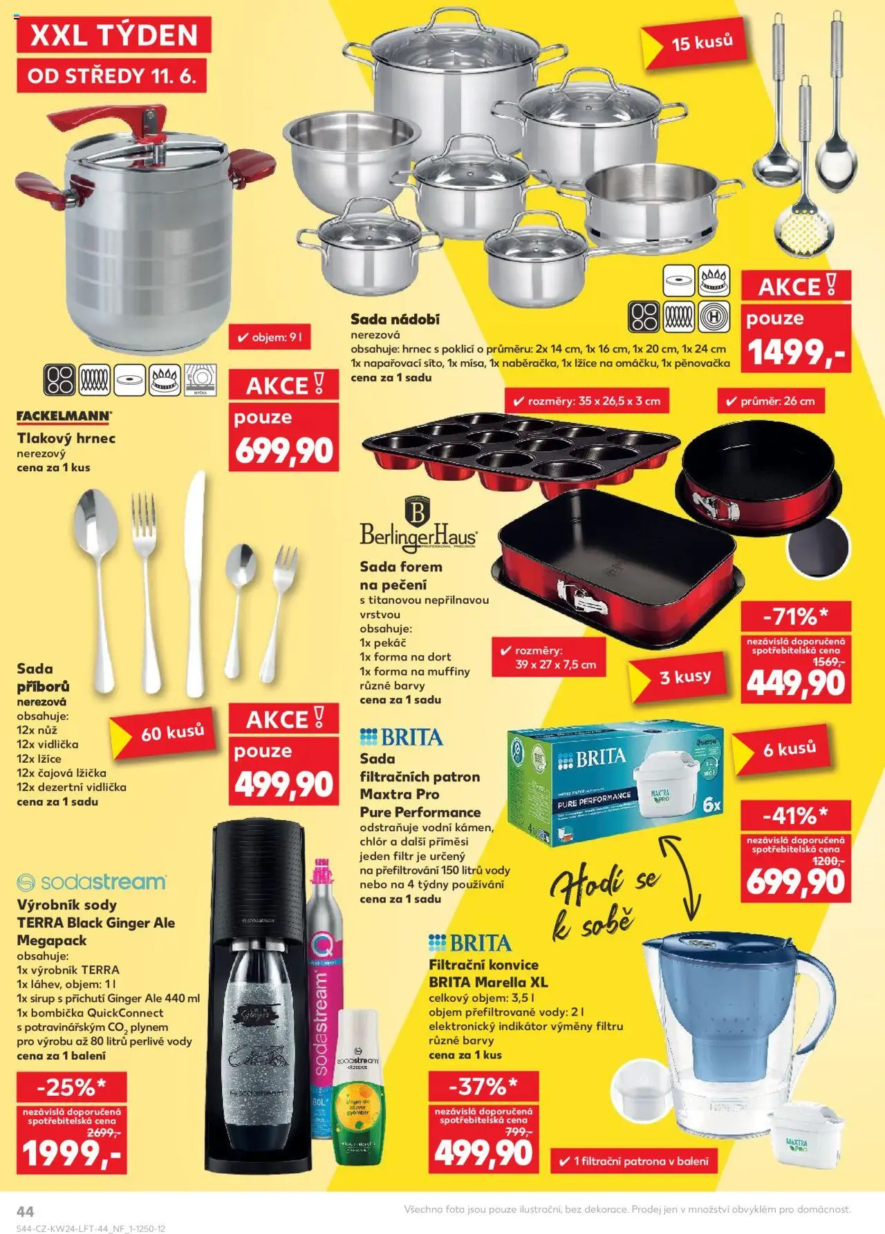Kaufland leták od 11.06.2025 | Strana: 44 | Produkty: Tlakový hrnec, Hrnec, Forma na dort, Lžička