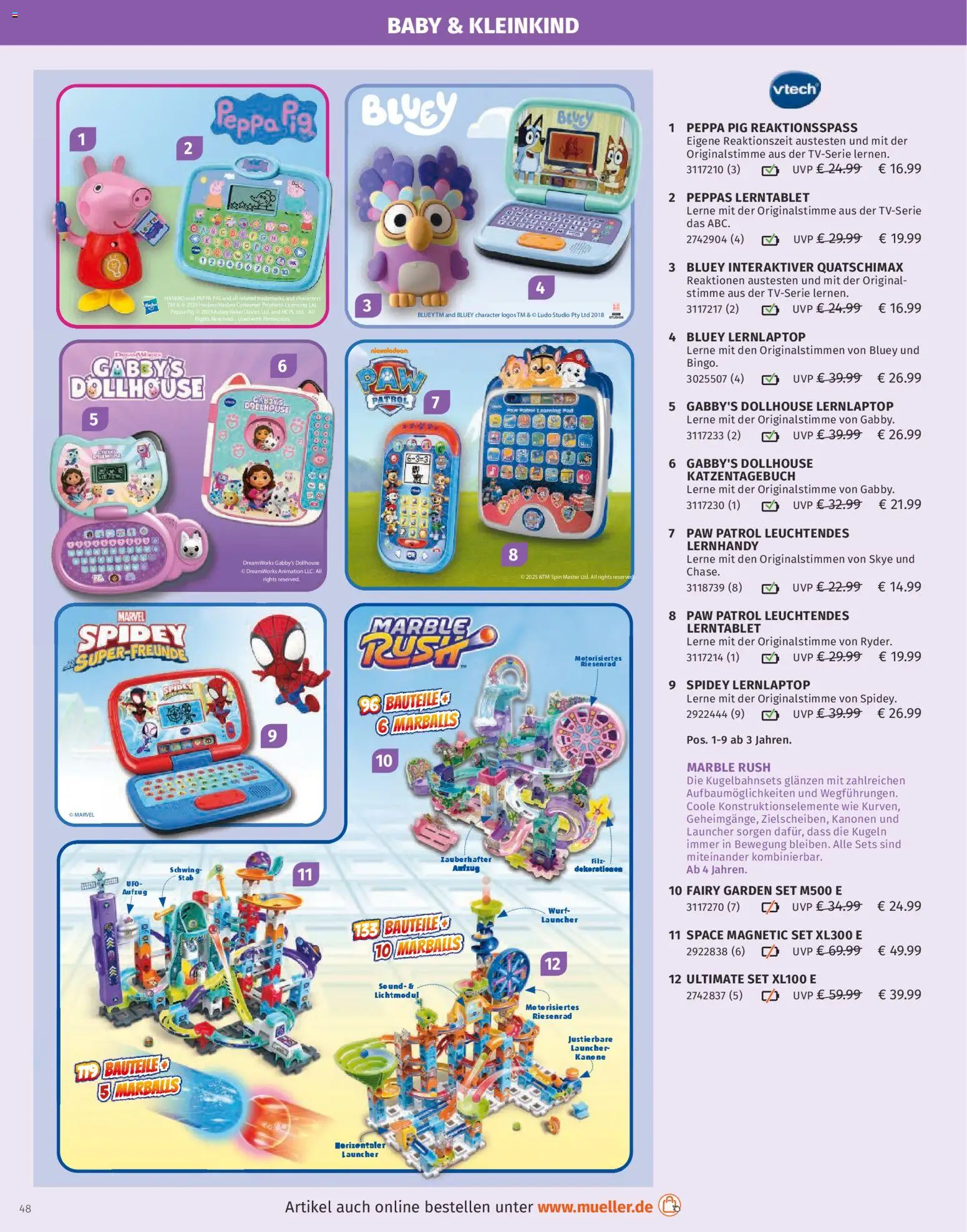 Müller Spielwarenkatalog – gültig ab 27.10.2025 | Seite: 48 | Produkte: Laptop, Tablet