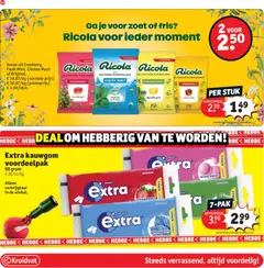 Extra kauwgom voordeelpak, 98 gram - Voorbeeld van een folder van Kruidvat, geldig van 03.03.2026 | Pagina: 60 | Producten: Kauwgom, Citroen, Gum, Munt