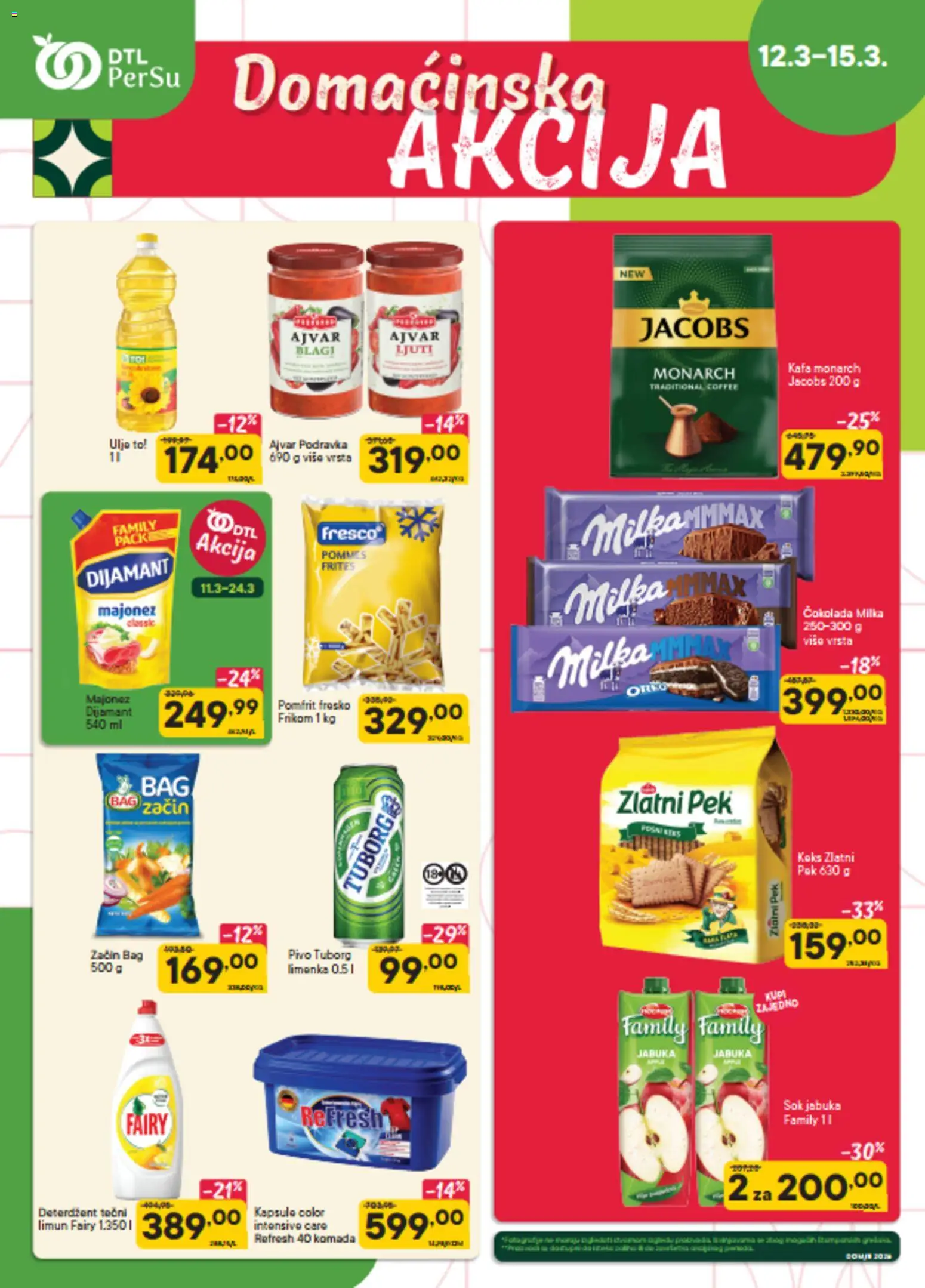 PerSu katalog - važi od 12.03.2026 | Strana: 1 | Proizvode: Milka, Podravka, Sok, Pivo