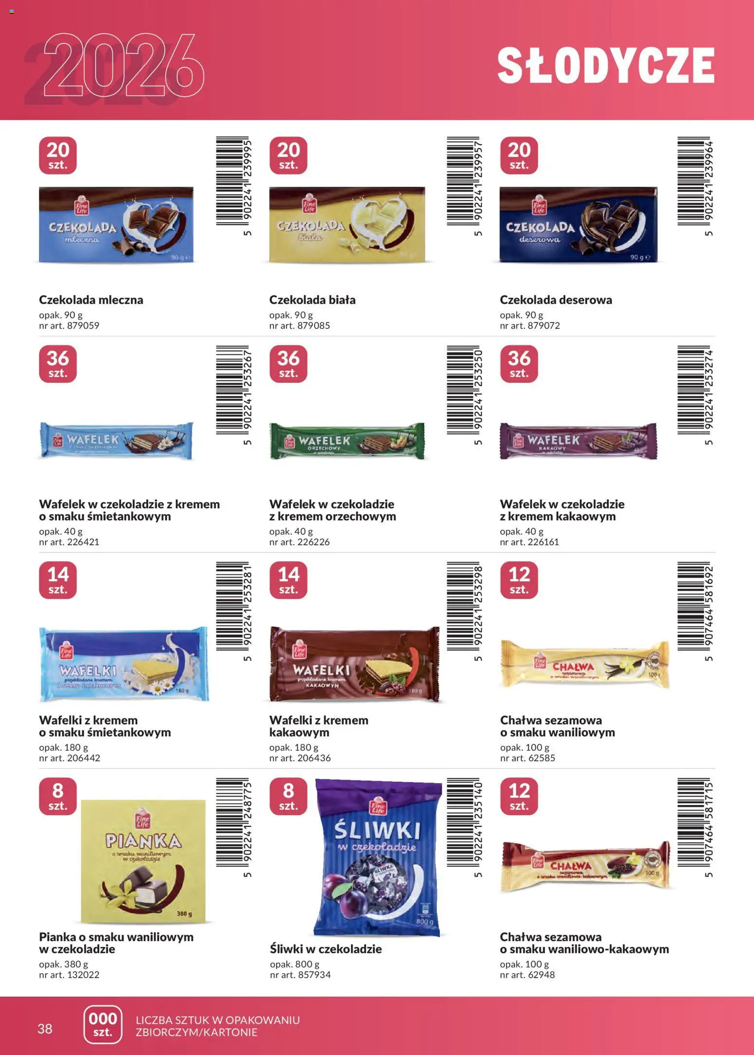 Makro gazetka - Marki własne dla Twojego sklepu od 23.04.2026 | Strona: 38 | Produkty: Słodycze, Czekolada mleczna, Śliwki, Wafelki