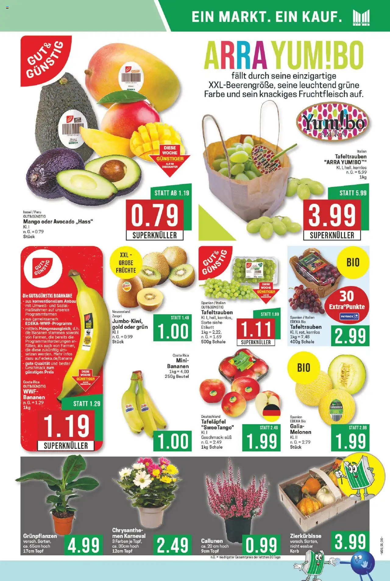 Marktkauf Prospekt 	 - gültig ab dem 25.08.2025 | Seite: 5 | Produkte: Korb, Bananen, Avocado, Mango