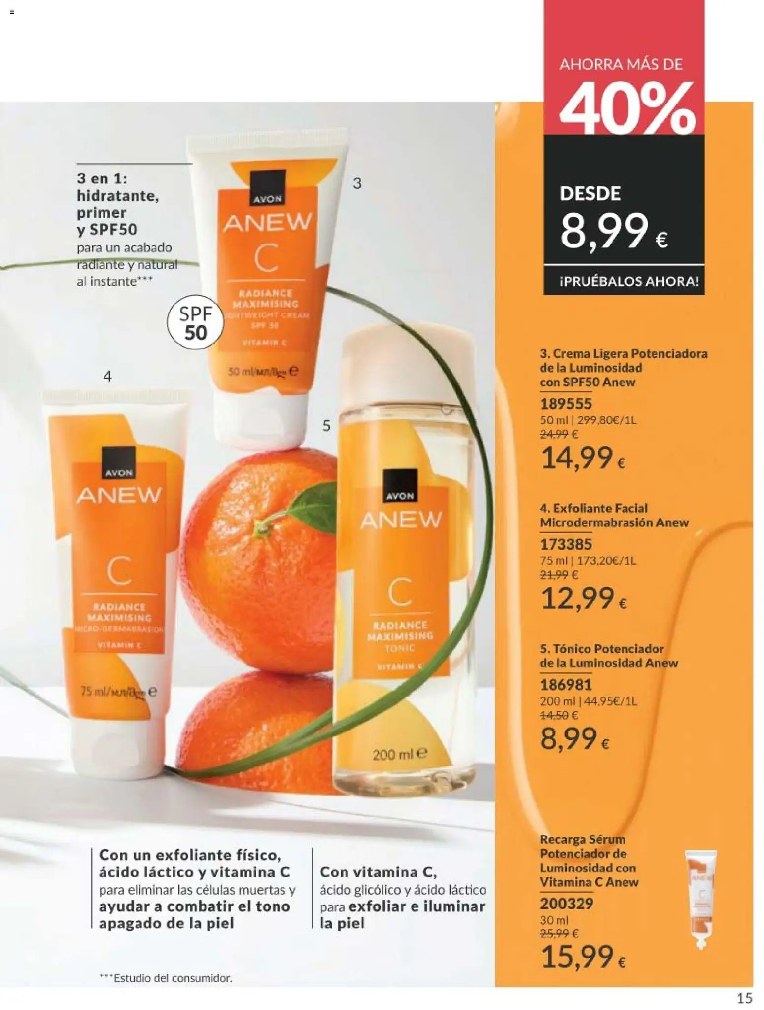 Catálogo AVON campaña 5 │ válido desde el 01.05.2026 | Página: 15 | Productos: Sérum, Crema, Γαύρος