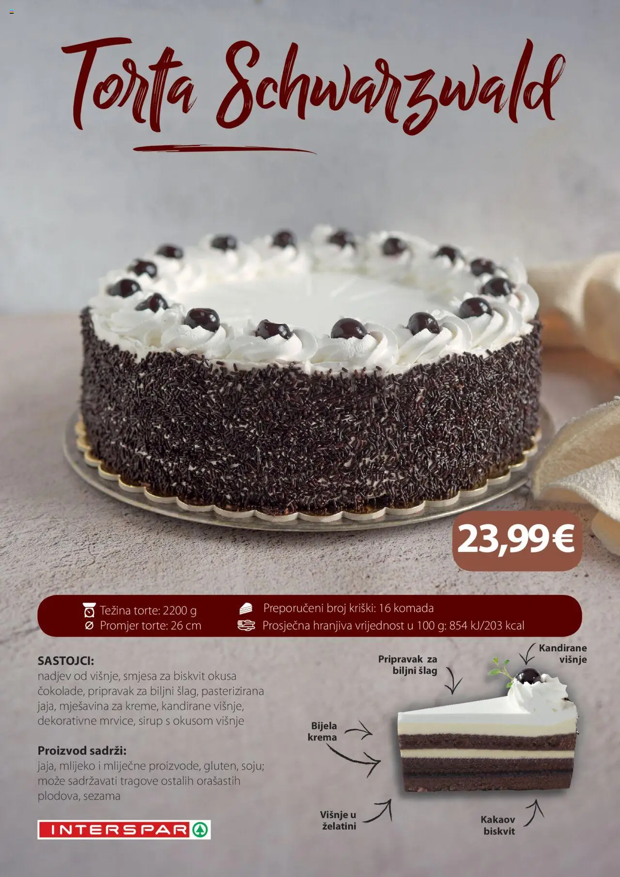 Interspar katalog | vrijedi od 31.03.2025 | Stranica: 15 | Proizvodi: Mlijeko, Krema, Sirup, Torta