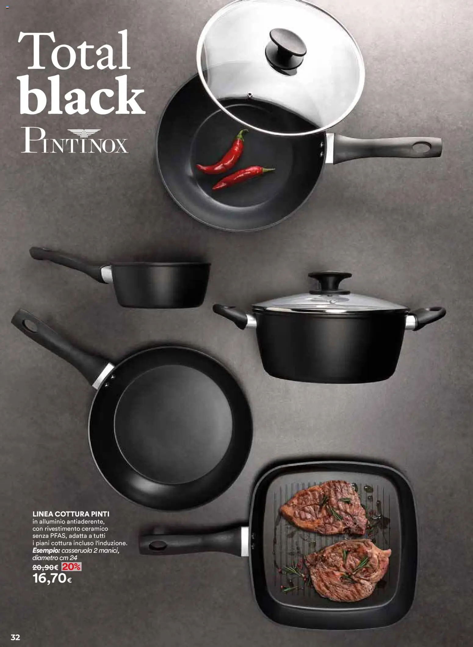 Volantino Ipercoop del 27.12.2025 | Pagina: 32 | Prodotti: Casseruola, Alluminio