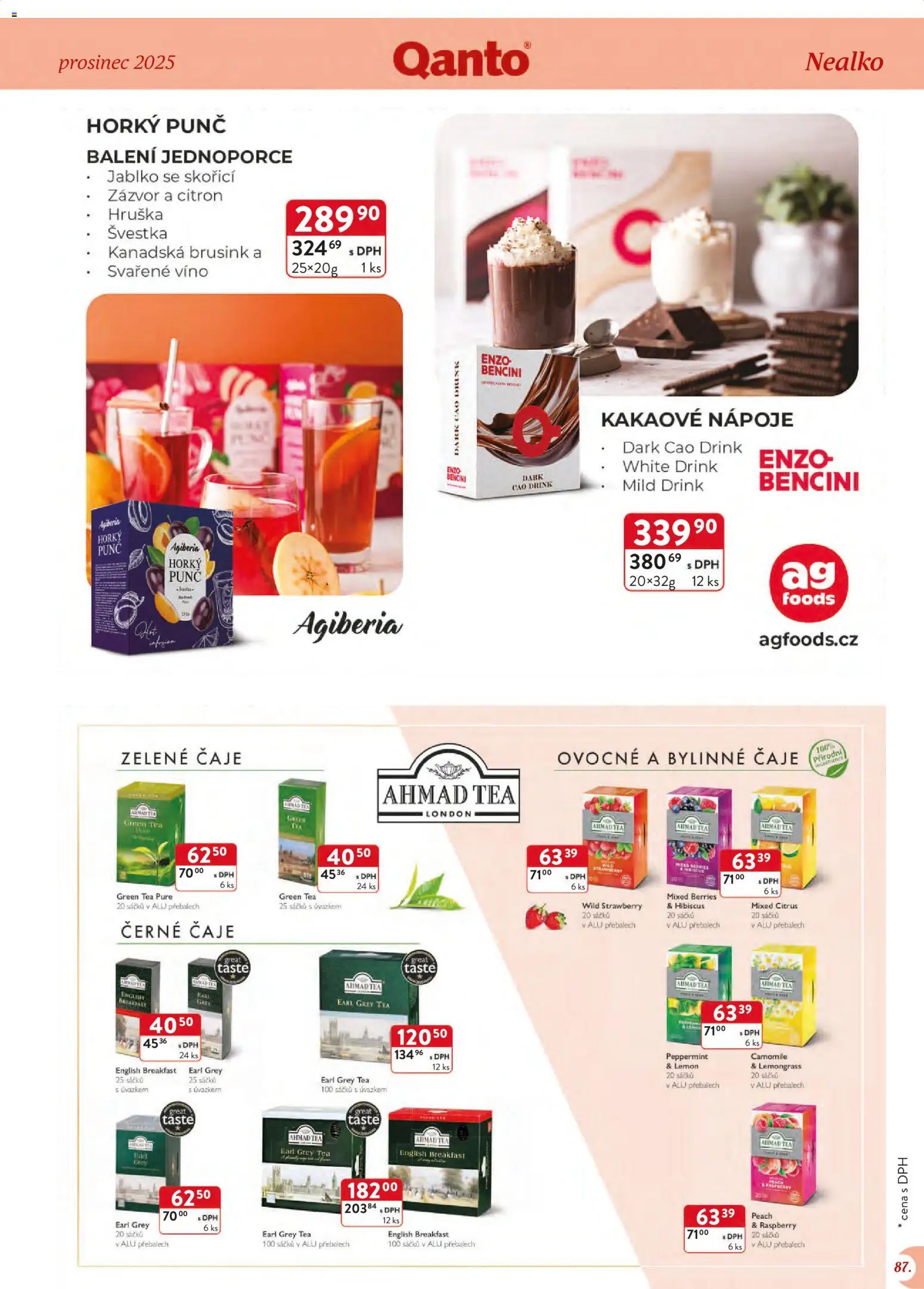 Astur & Qanto leták - Velkoobchod 12/2025 od 01.12.2025 | Strana: 87 | Produkty: Víno, Svařené víno, Ahmad tea, Zázvor