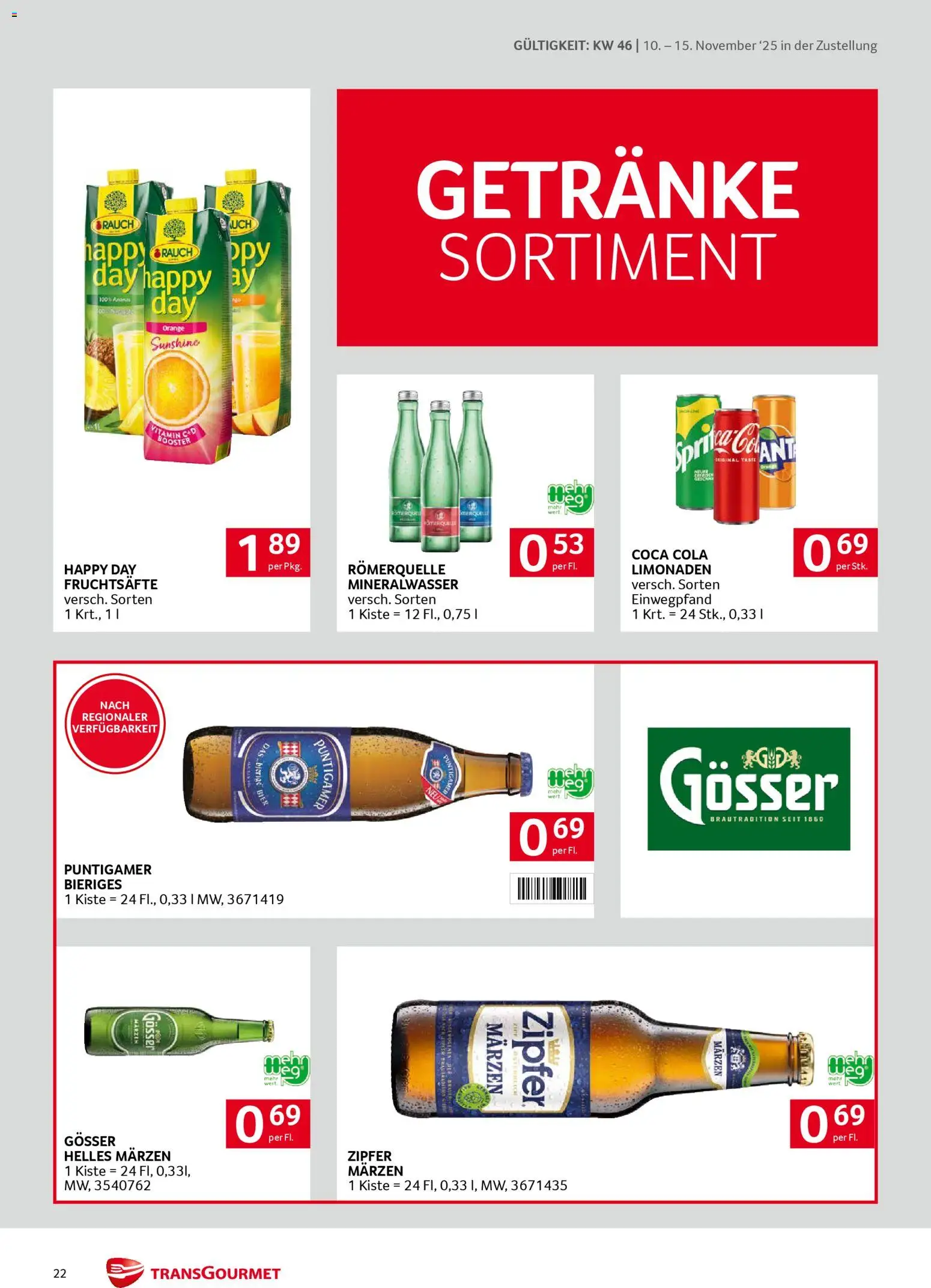 Transgourmet Zustellaktion gültig ab 10.11.2025 | Seite: 22