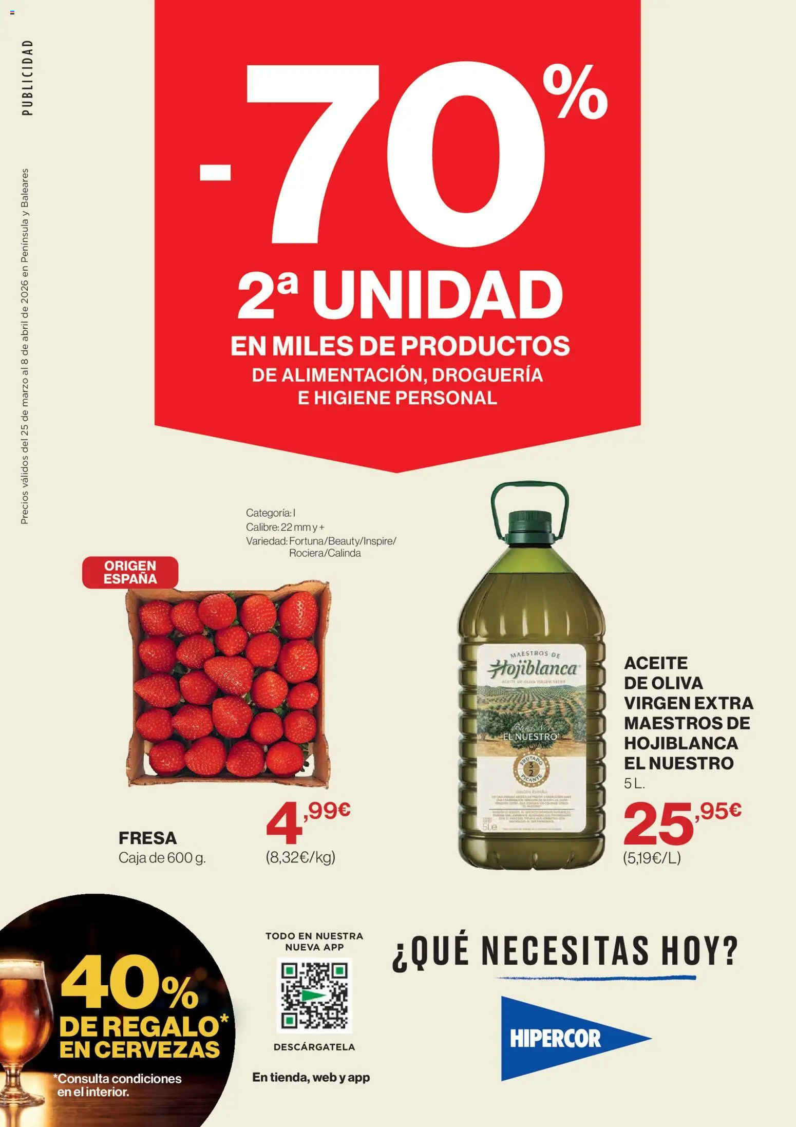 Hipercor catálogo │ válido desde el 25.03.2026 | Página: 1 | Productos: Aceite, Aceite de oliva, Aceite de oliva virgen extra, Caja
