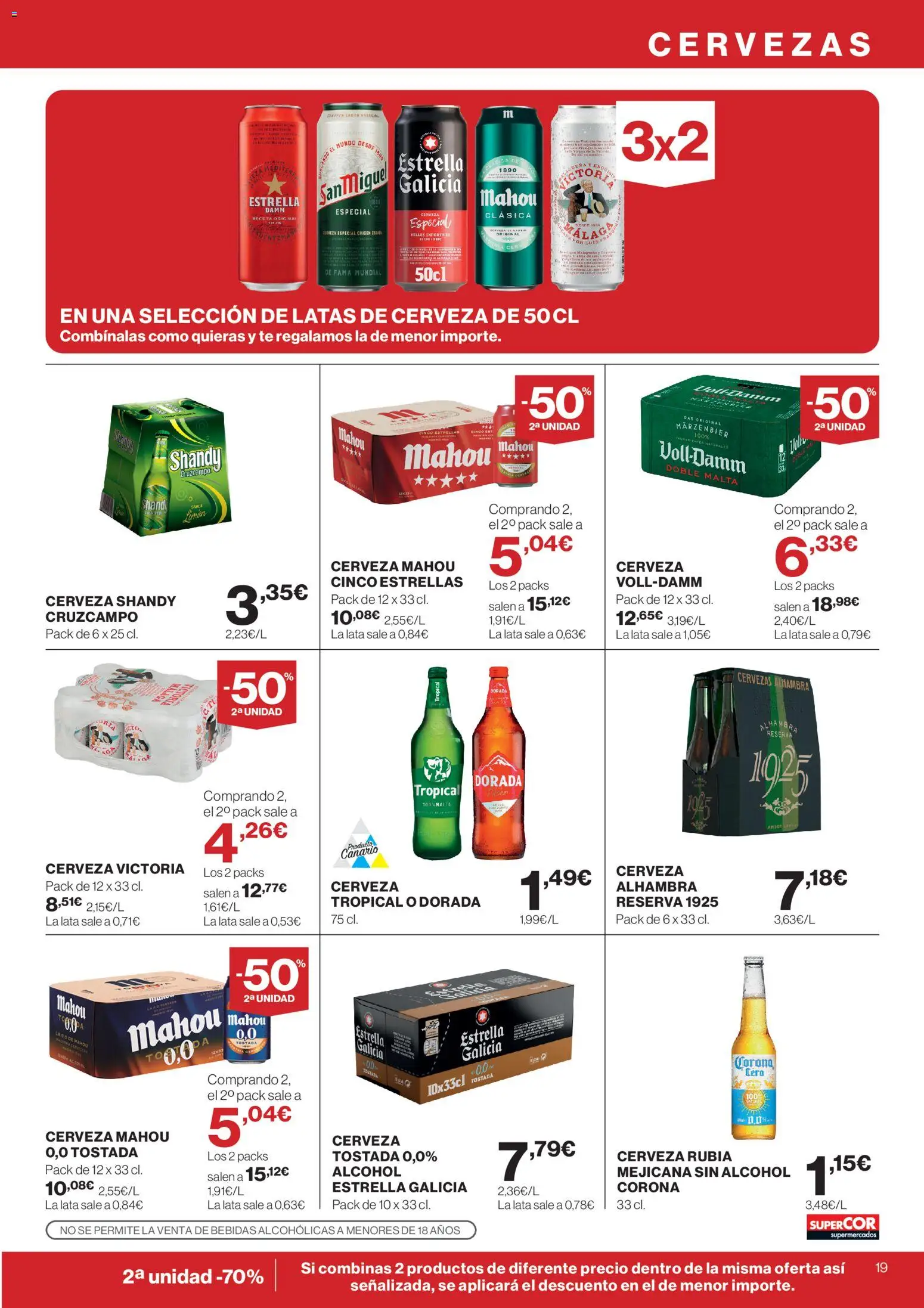 Supercor Canarias │ válido desde el 23.04.2026 | Página: 19 | Productos: Cerveza, Té