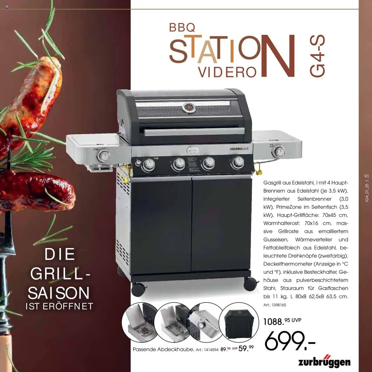 Zurbrüggen Garten Trends 2025 - gültig ab dem 18.02.2025 | Seite: 91 | Produkte: Grill