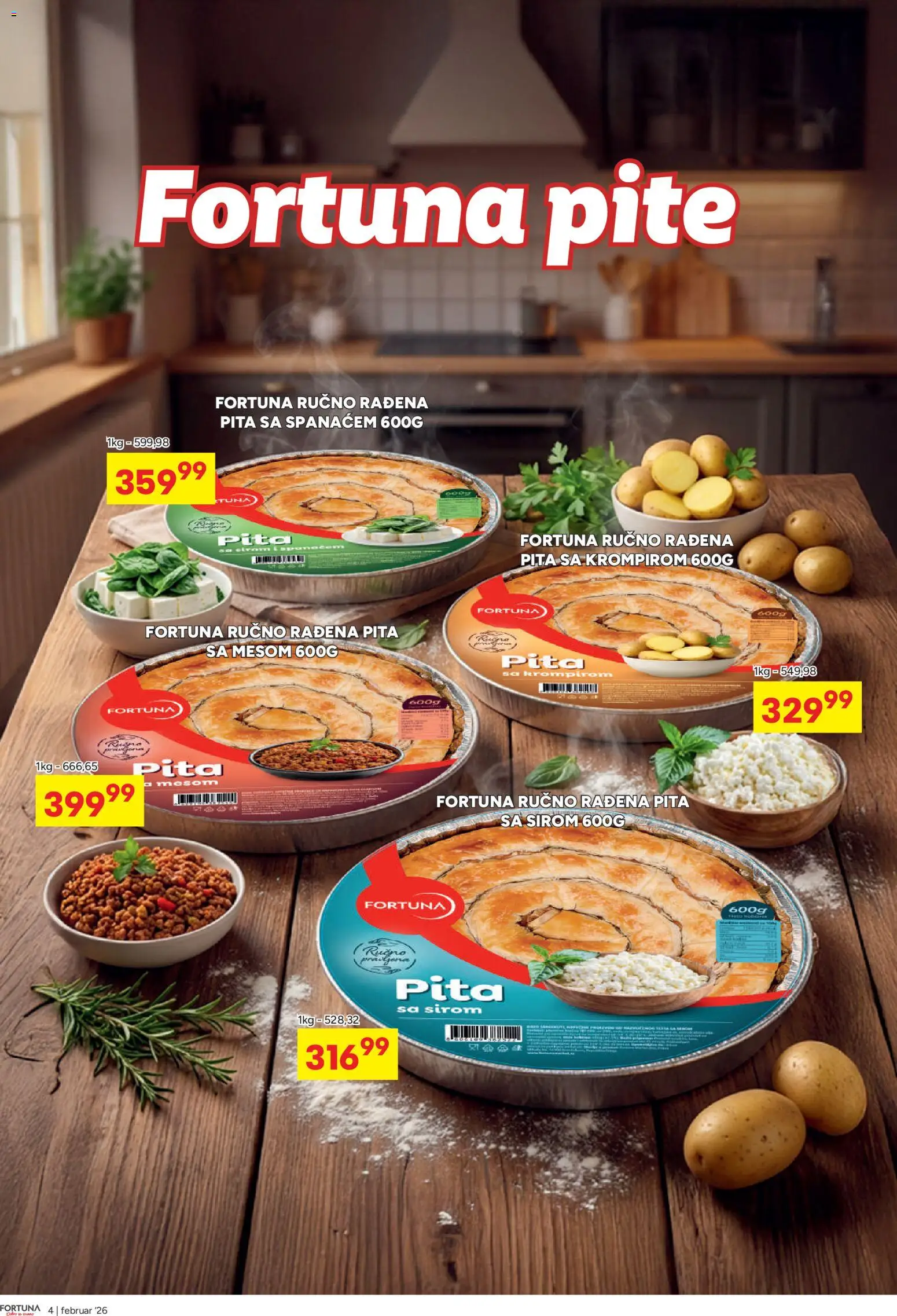 Fortuna Market katalog - važi od 10.02.2026 | Strana: 4 | Proizvode: Pita