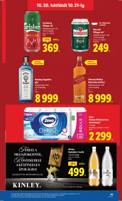 Johnnie Walker Red Label whisky*, Red Label whisky. Alkoholtartalom: 40% +50 Ft betétdíj 1 l - amely érvényes a következő dátumtól: 16.10.2025 | Oldal: 63 | Termékek: Tonic, Sör, Gin, Whisky