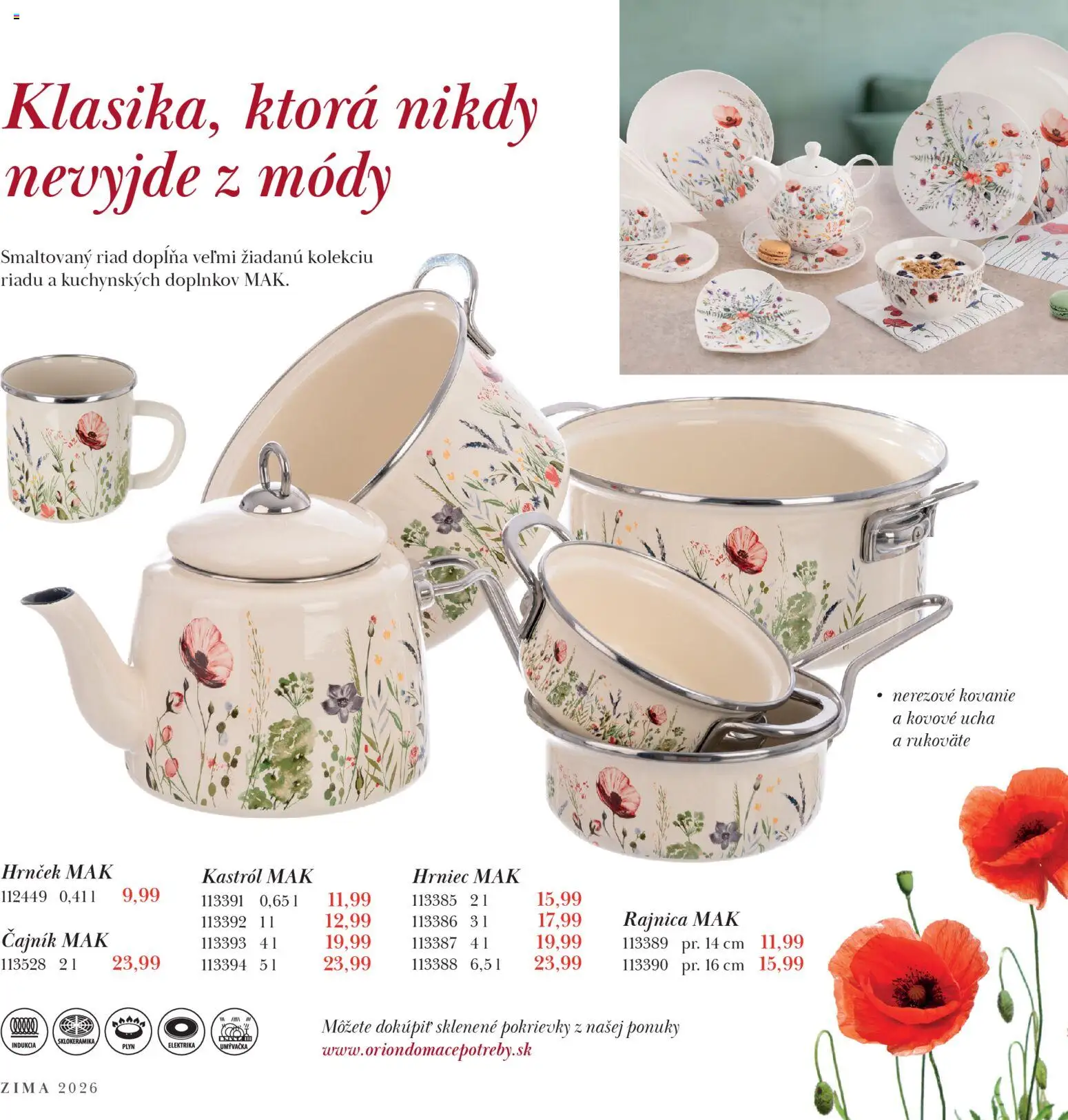 Nové Orion akcie – leták je platný od 12.01.2026 | Strana: 3 | Produkty: Kovanie, Umývačka, Indukcia