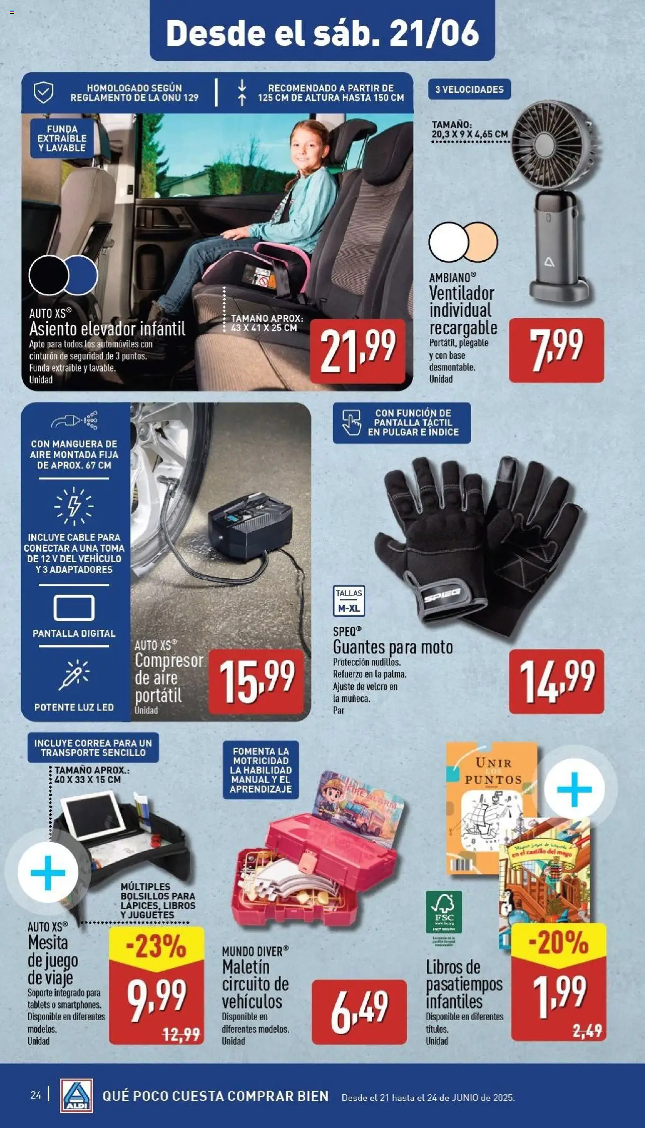 Aldi folleto Canarias │ válido desde el 16.06.2025 | Página: 24 | Productos: Cinturón, Juguetes, Funda, Ventilador