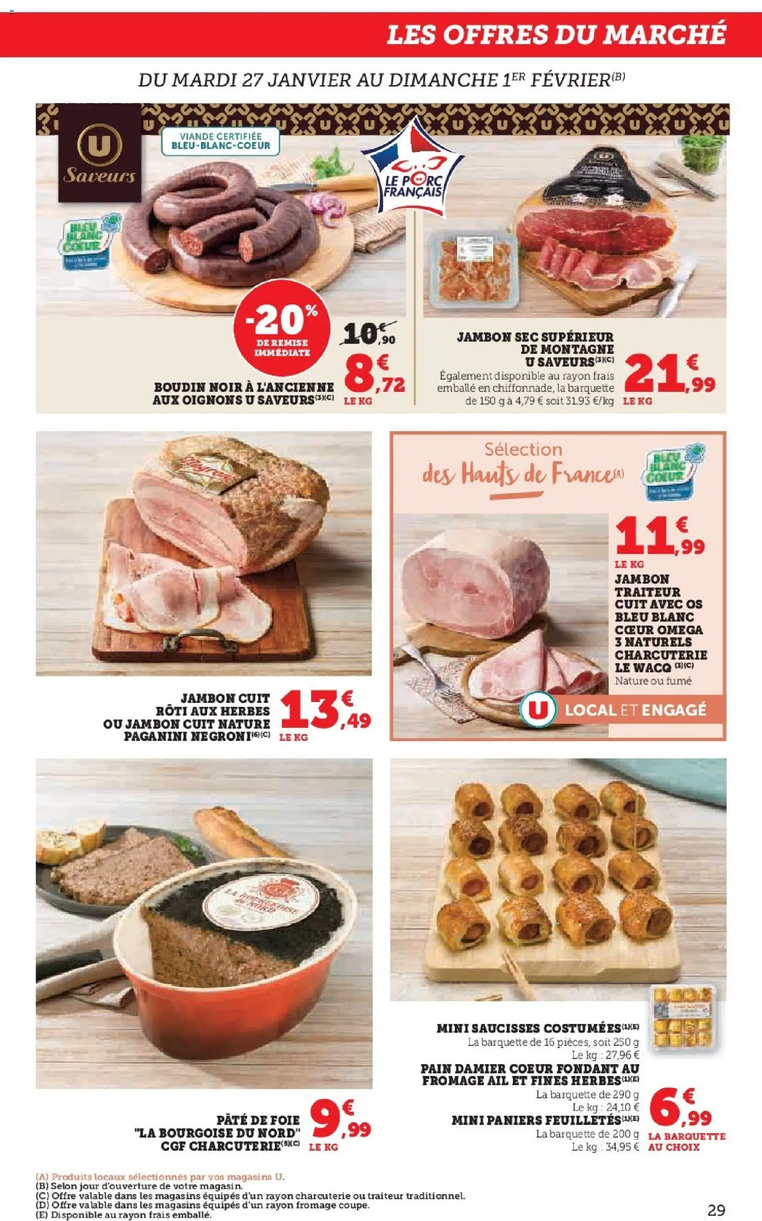 {H1} | Page: 29 | Produits: Fromage, Pain, Jambon, Viande