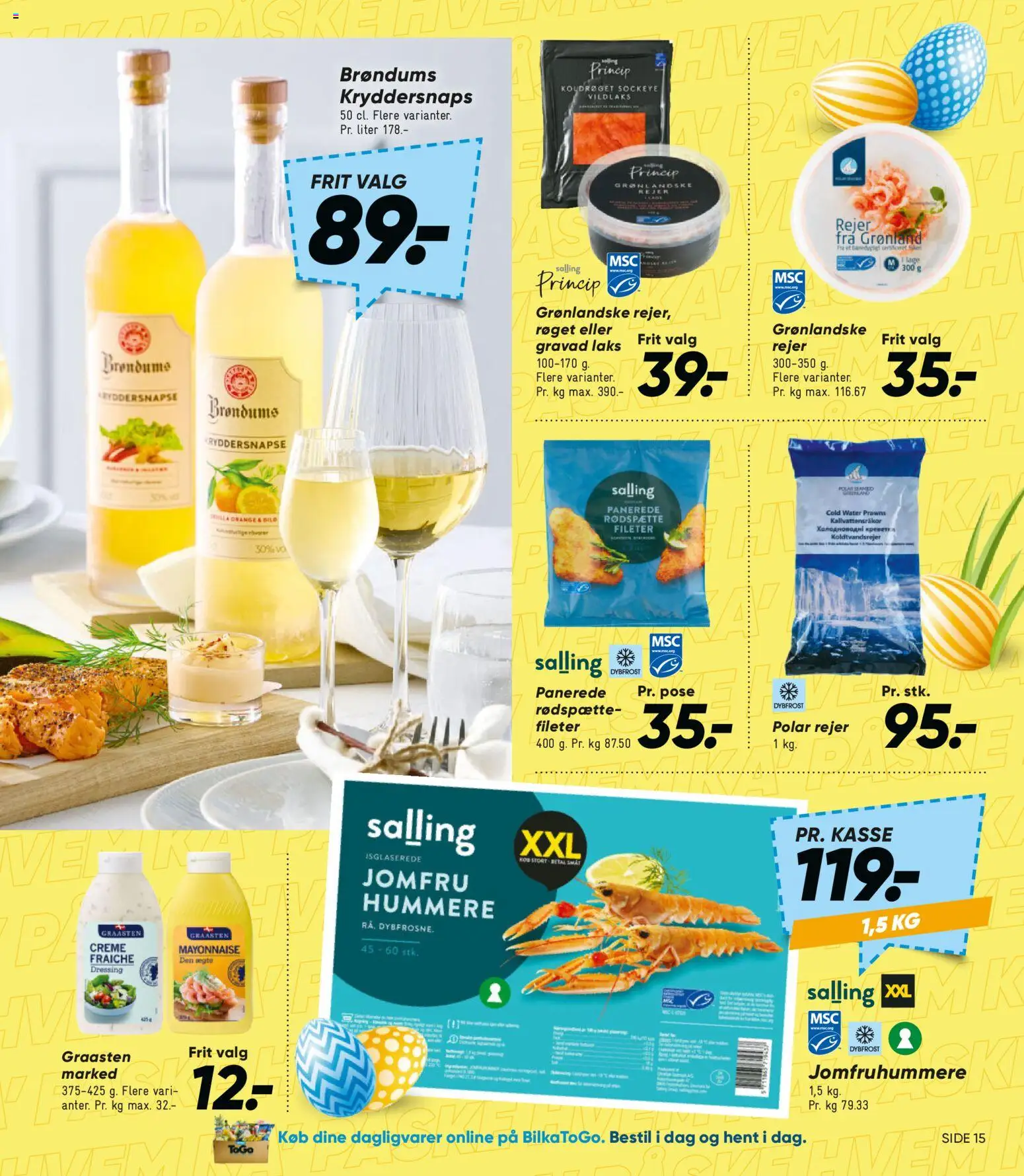Bilka tilbudsavis – gyldig fra 20.03.2026 | Side: 15 | Produkter: Creme, Dressing, Rejer