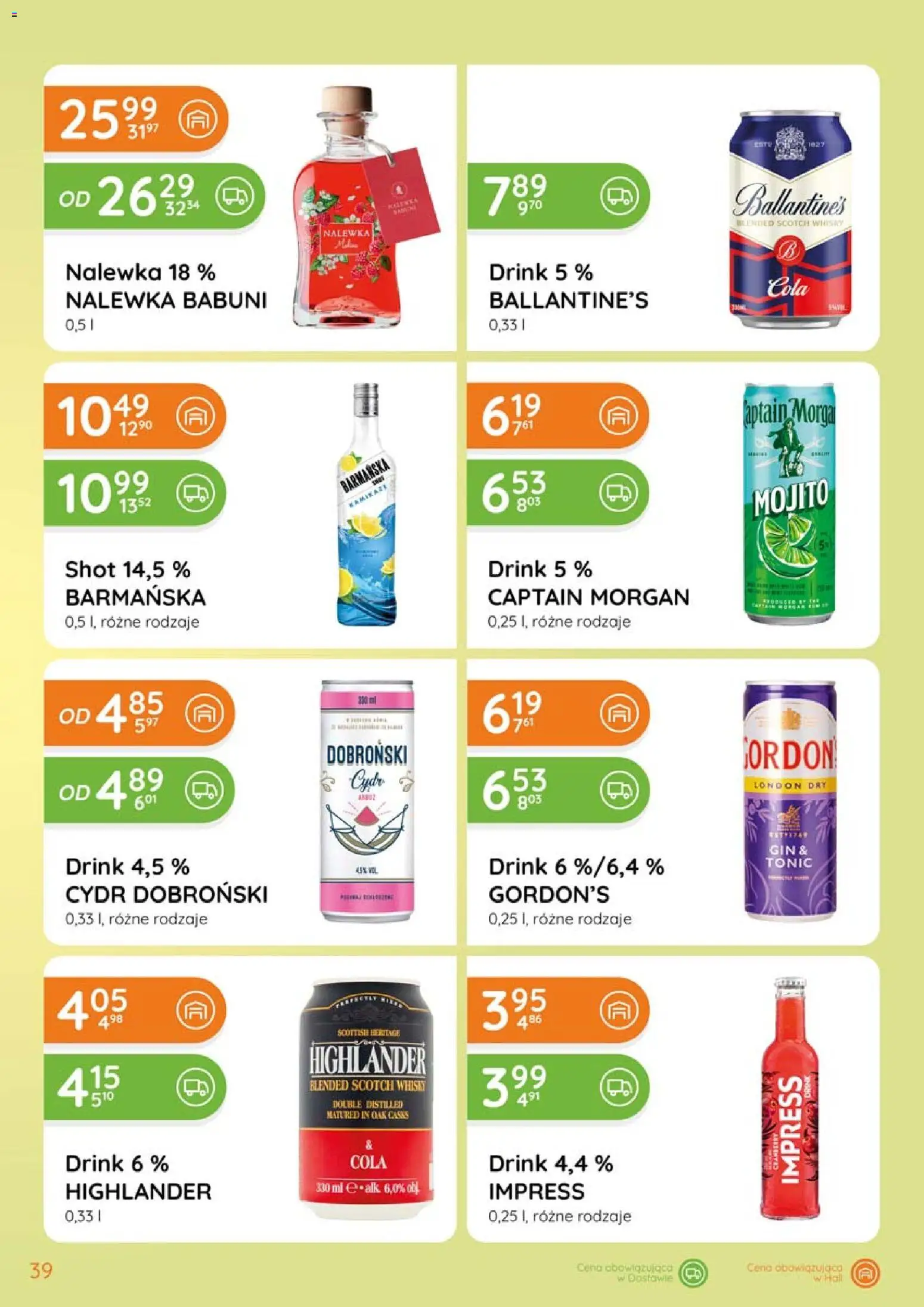 Eurocash gazetka - Katalog Alkoholowy od 01.03.2026 | Strona: 39 | Produkty: Cydr, Captain Morgan, Gin, Whisky