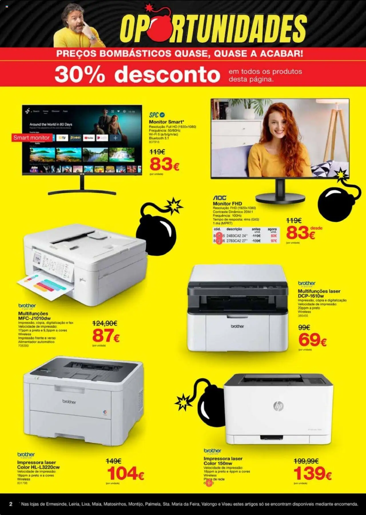 Staples folheto │ válido de 28.07.2025 | Página: 2 | Produtos: Monitor, Impressora