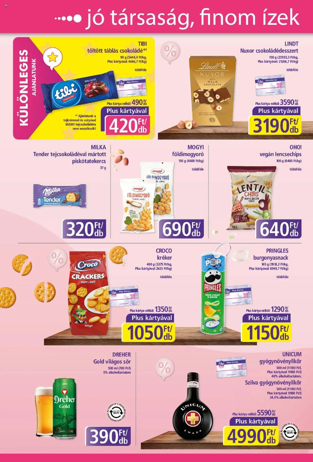 Plus Market akciós ujság - amely érvényes a következő dátumtól: 16.10.2025 | Oldal: 8 | Termékek: Pringles, Kréker, Sör, Földimogyoró