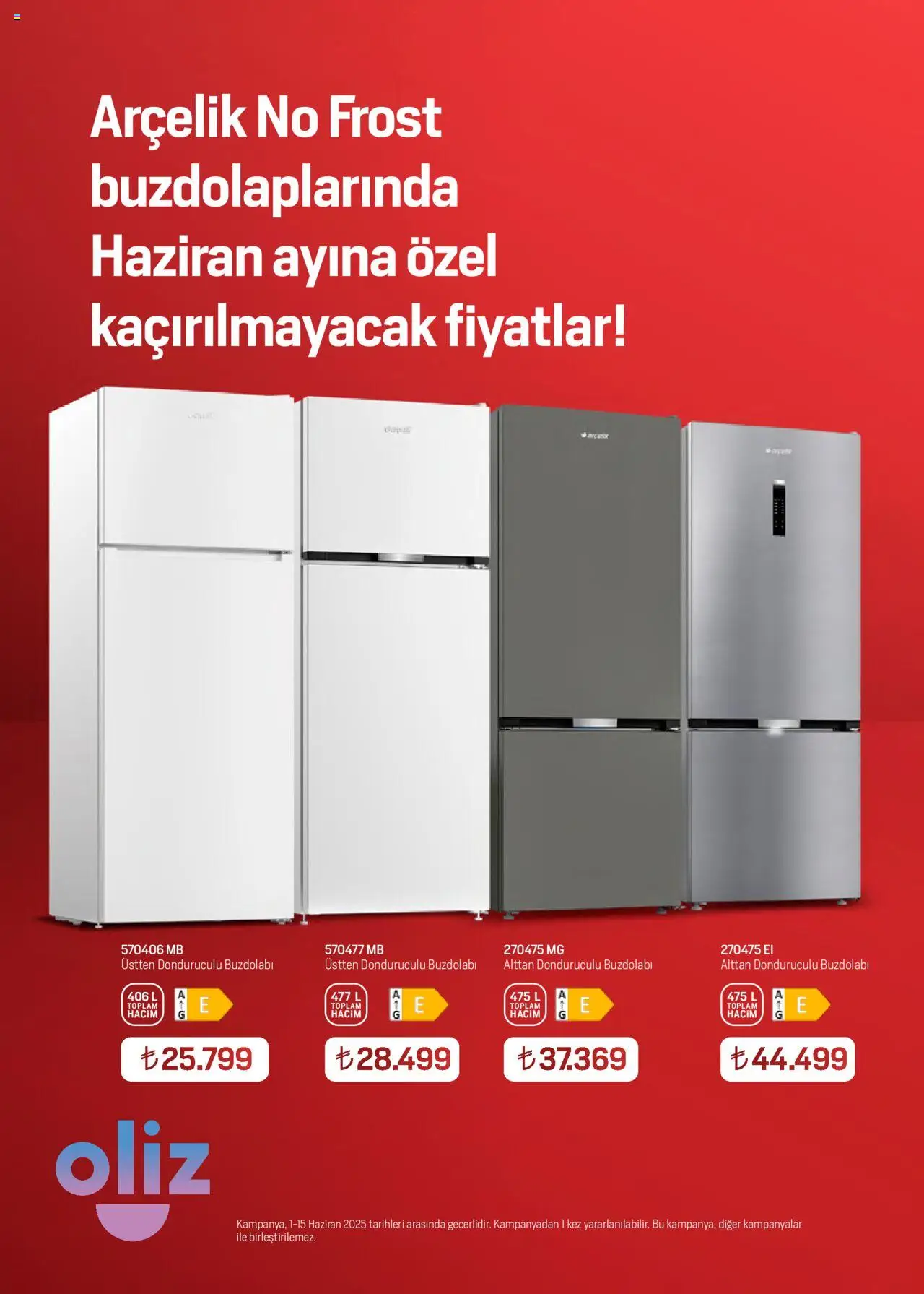 Arçelik Katalog - 01.06.2025 tarihinden itibaren geçerlidir | Sayfa: 32 | Ürünler: Buzdolabı