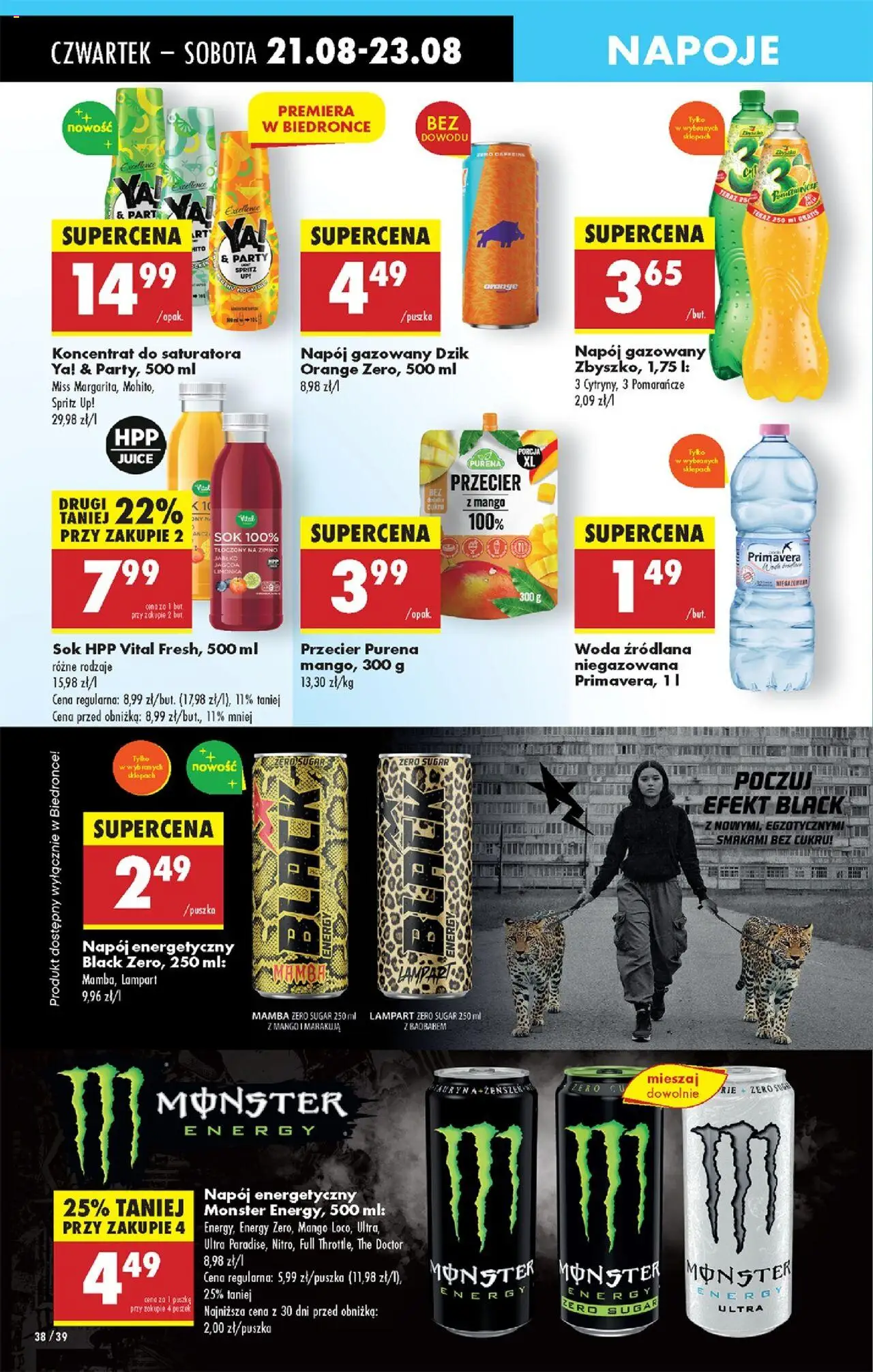 Biedronka gazetka - Oferta w tym tygodniu od 21.08.2025 | Strona: 46 | Produkty: Limonka, Woda źródlana, Pomarańcze, Woda