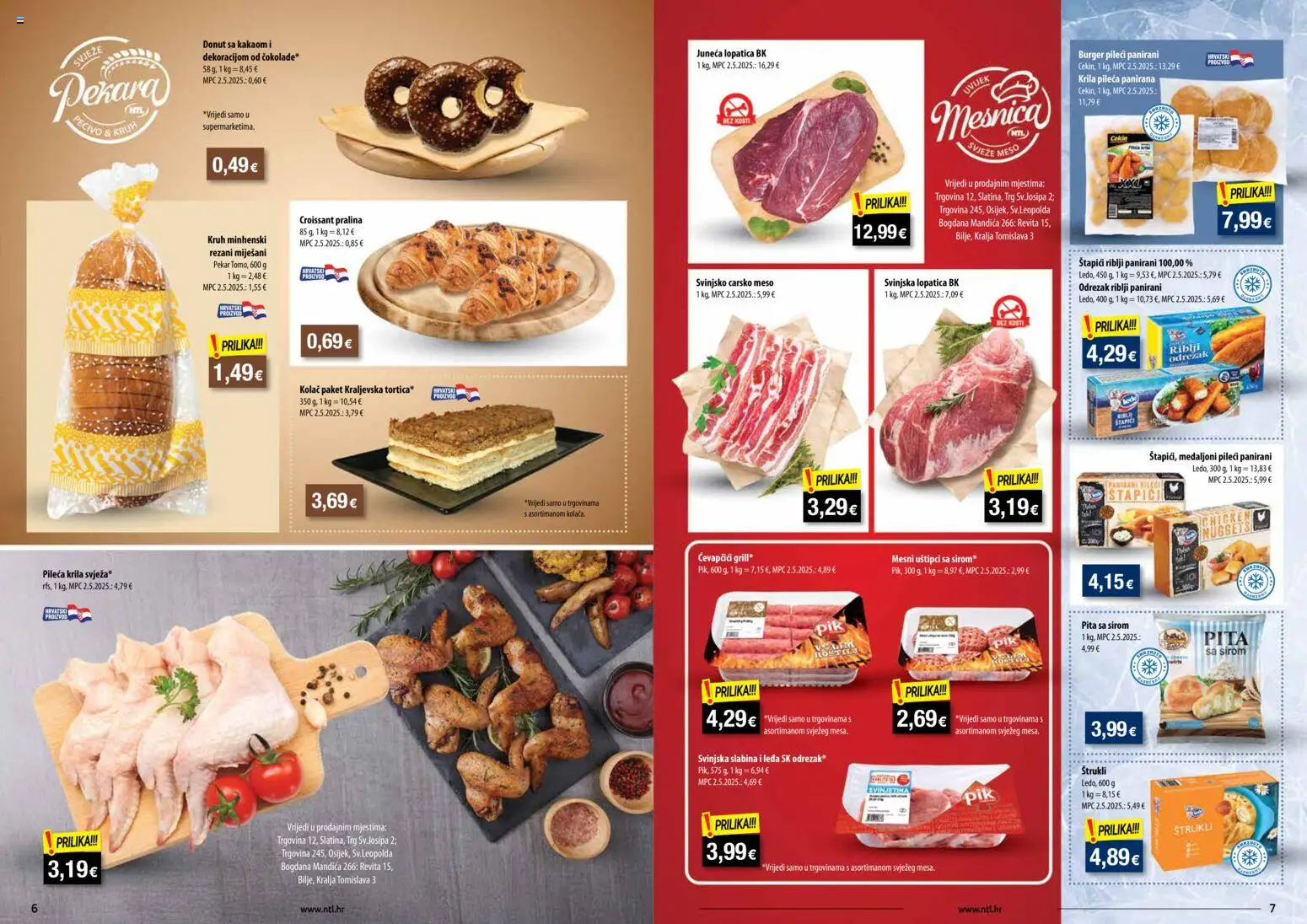 NTL katalog | vrijedi od 14.01.2026 | Stranica: 4 | Proizvodi: Pileća krila, Carsko meso, Svinjska lopatica, Pita