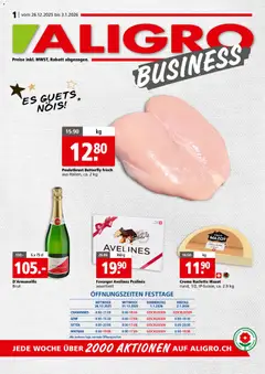 Aligro Aktionen Business Chavannes, Matran, Genf, Sitten ab 26.12.2025 gültig