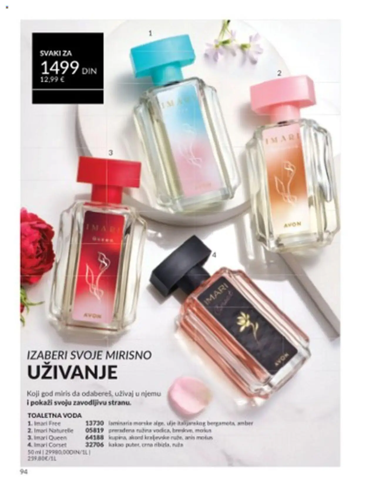AVON katalog - važi od 01.07.2025 | Strana: 94 | Proizvode: Miris, Toaletna voda, Voda, Ulje