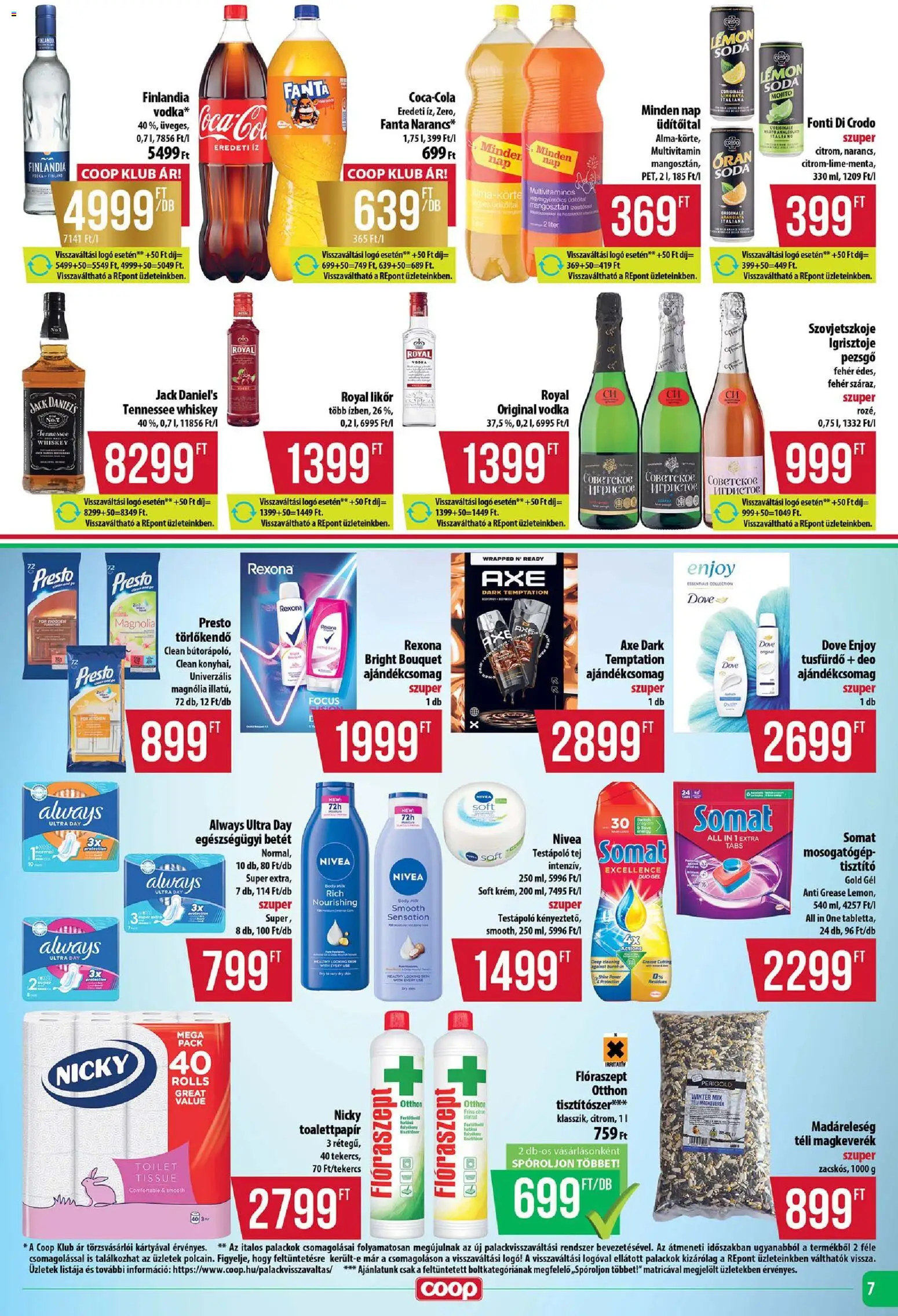 COOP akciós ujság - amely érvényes a következő dátumtól: 11.12.2025 | Oldal: 7 | Termékek: Body, Mosogatógép, Pezsgő, Testápoló