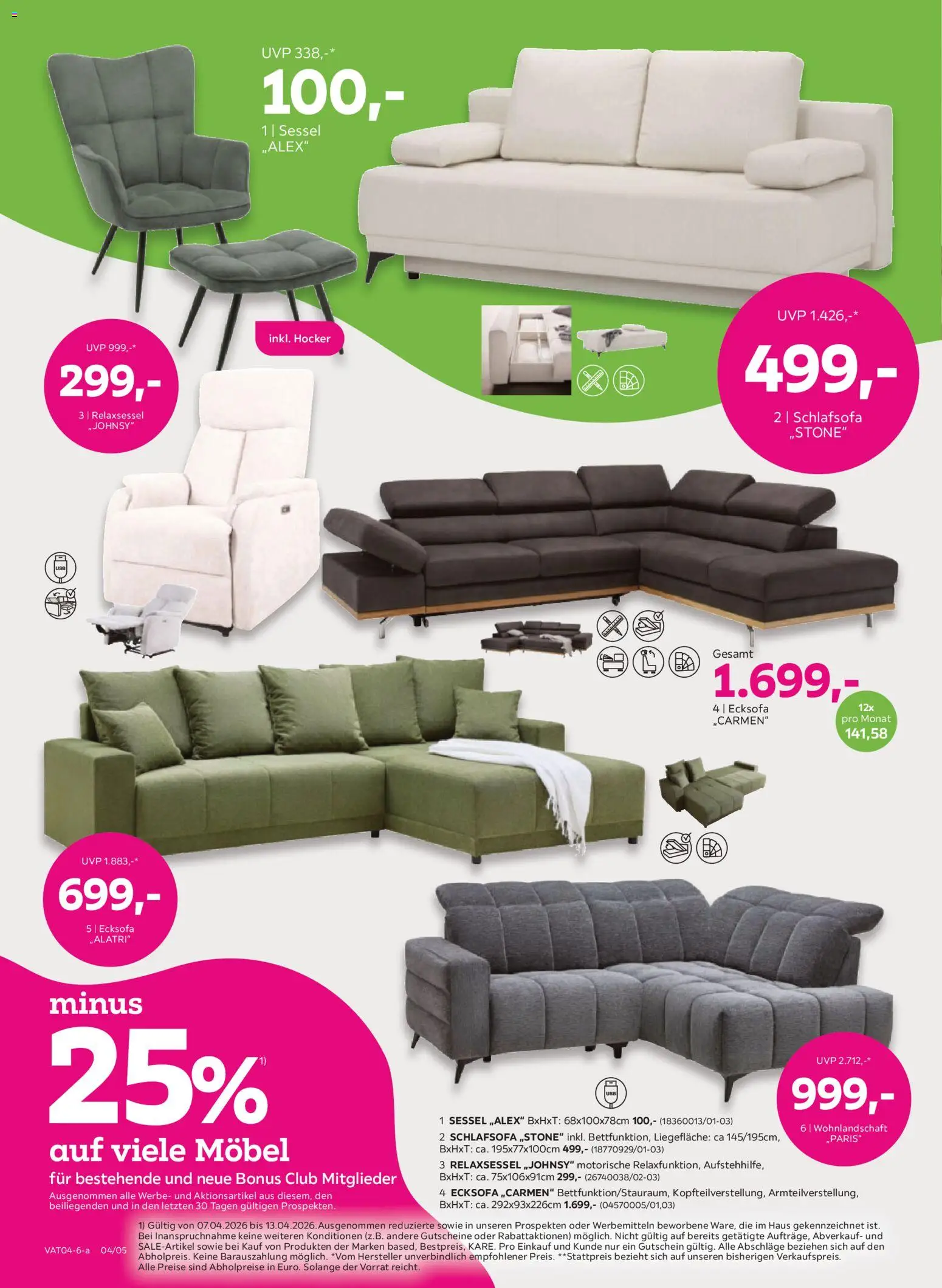 Mömax Prospekt aktuell gültig ab 07.04.2026 | Seite: 4 | Produkte: Sessel