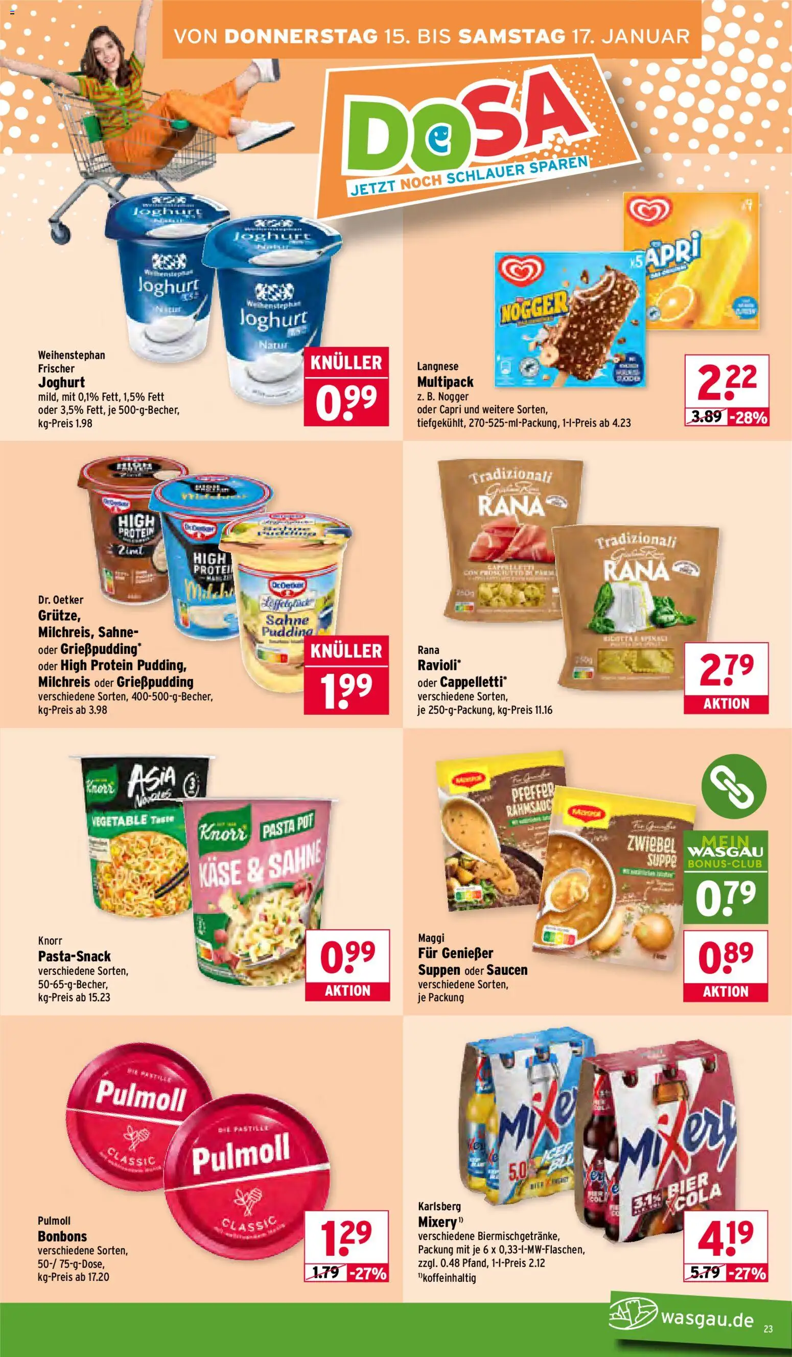 Wasgau Prospekt 	 – gültig ab 12.01.2026 | Seite: 23 | Produkte: Mixer, Bier, Pfeffer, Mixery