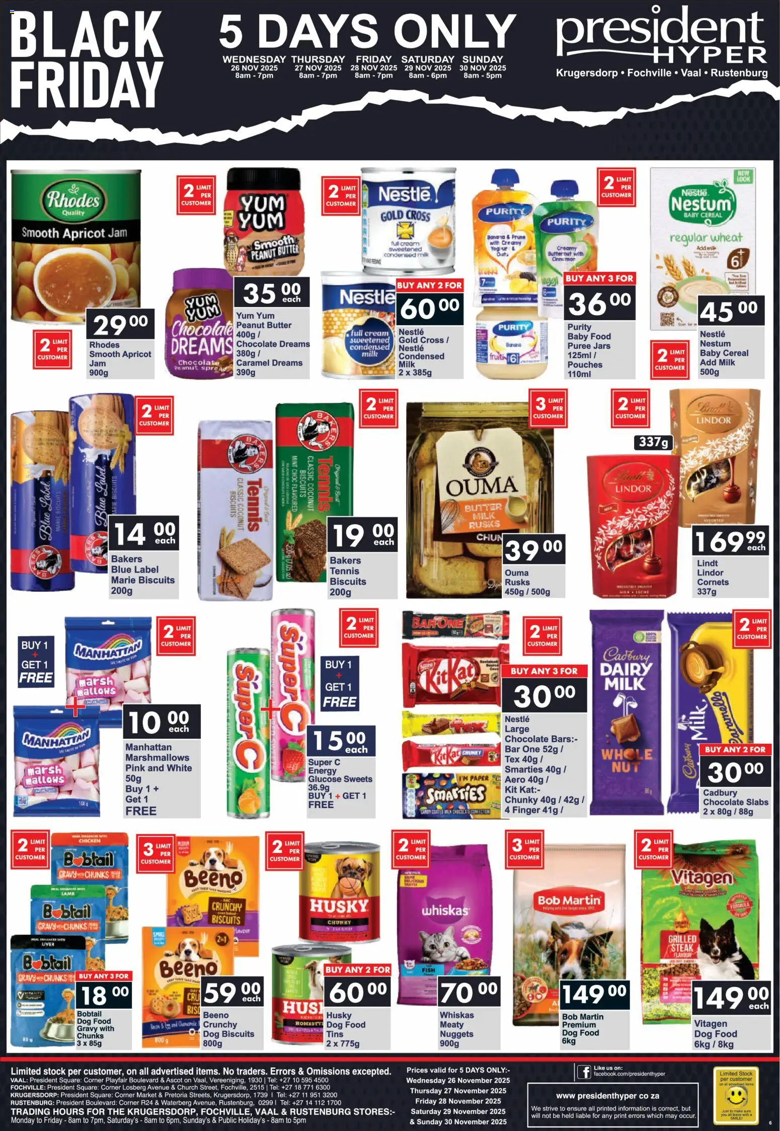 New President Hyper catalogue – valid from 26.11.2025 | Page: 6 | Products: Sweets, Biscuits, Chicken, Stock