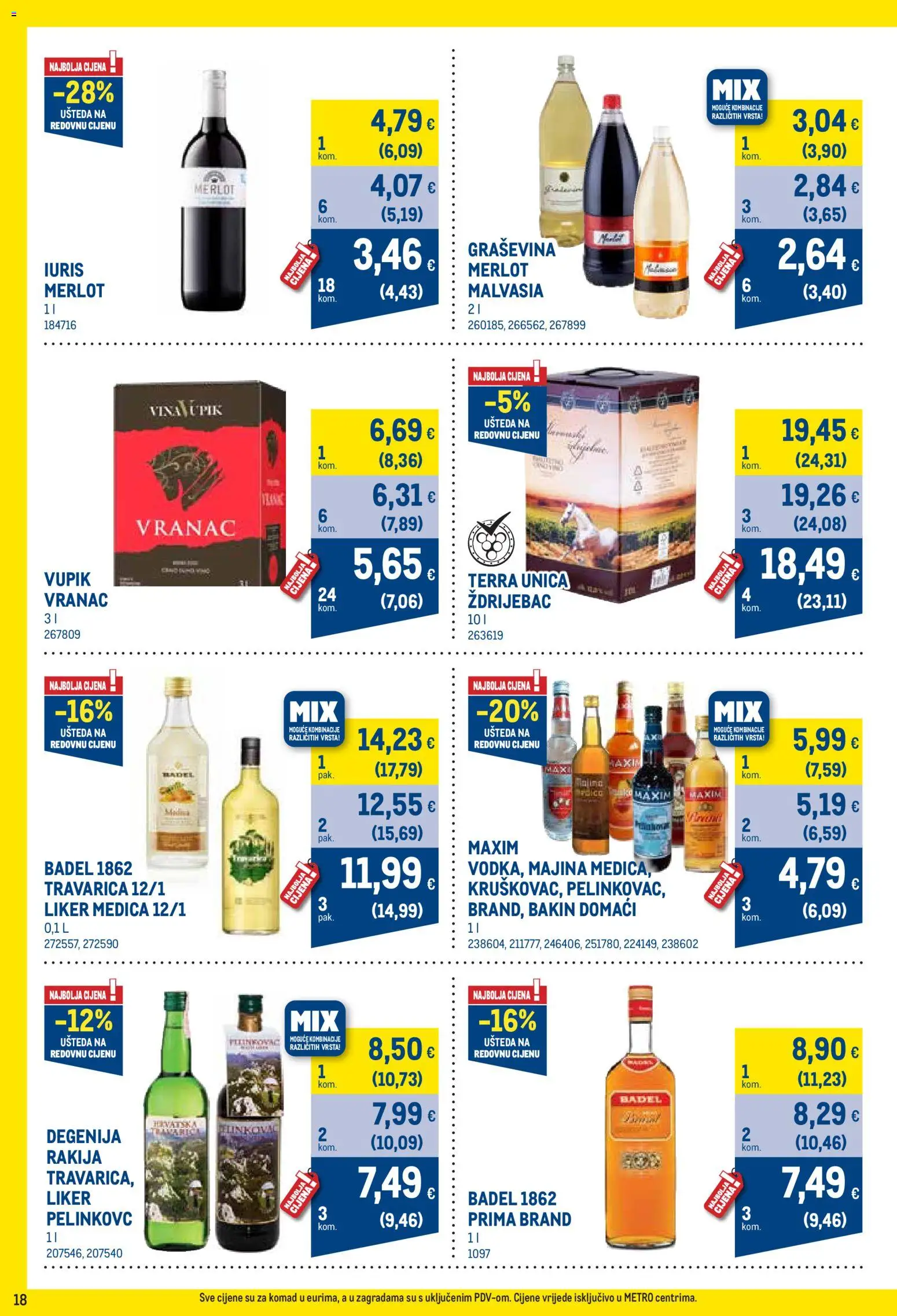 Metro katalog | vrijedi od 02.01.2026 | Stranica: 18 | Proizvodi: Travarica, Liker, Rakija