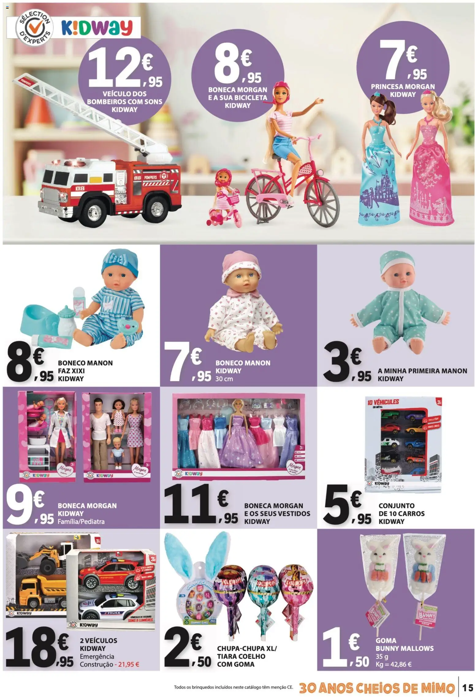 E.Leclerc Não Alimentar │ válido de 26.03.2026 | Página: 15 | Produtos: Vestidos, Bicicleta, Coelho