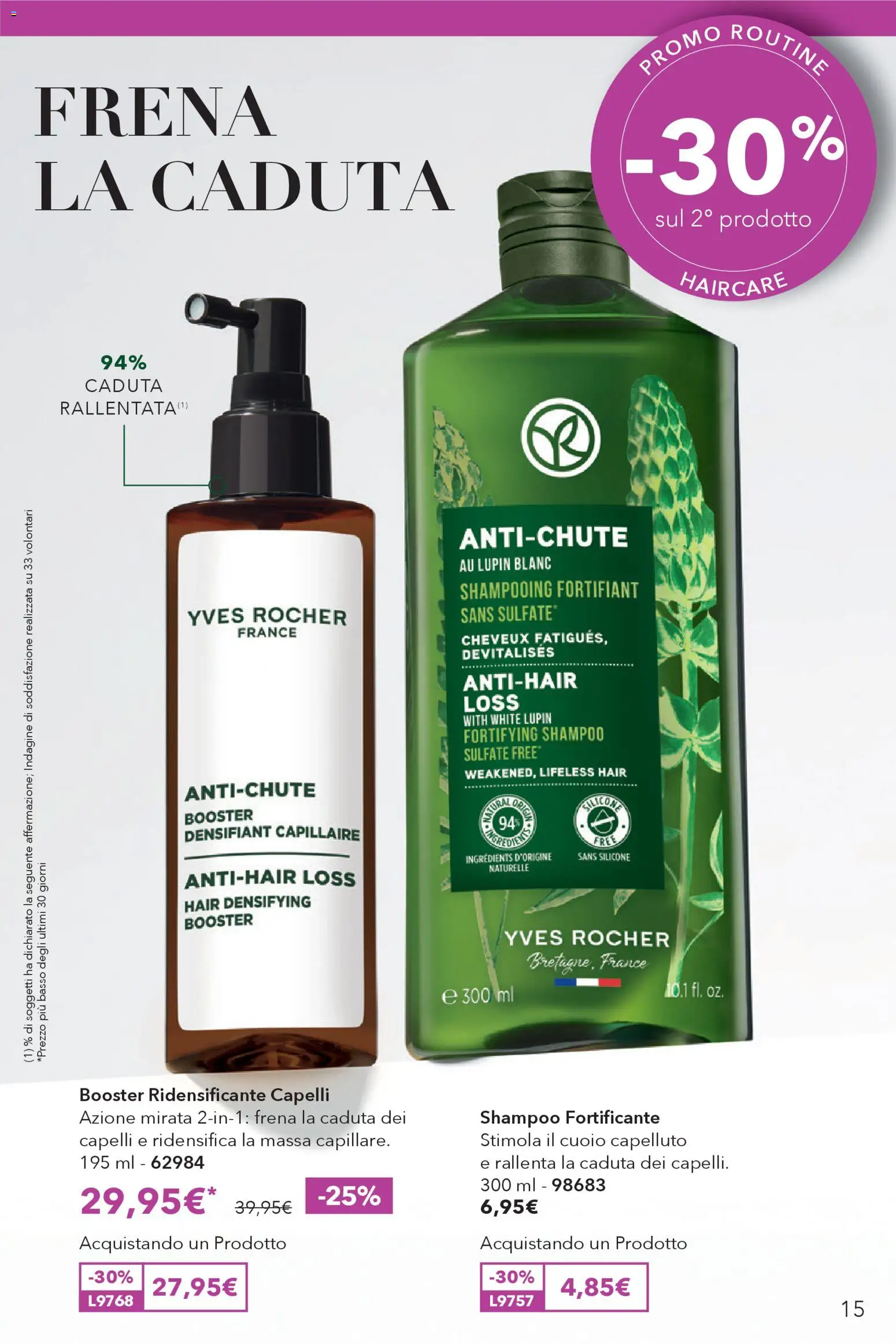 Volantino Yves Rocher del 02.04.2026 | Pagina: 15 | Prodotti: Shampoo, Silicone