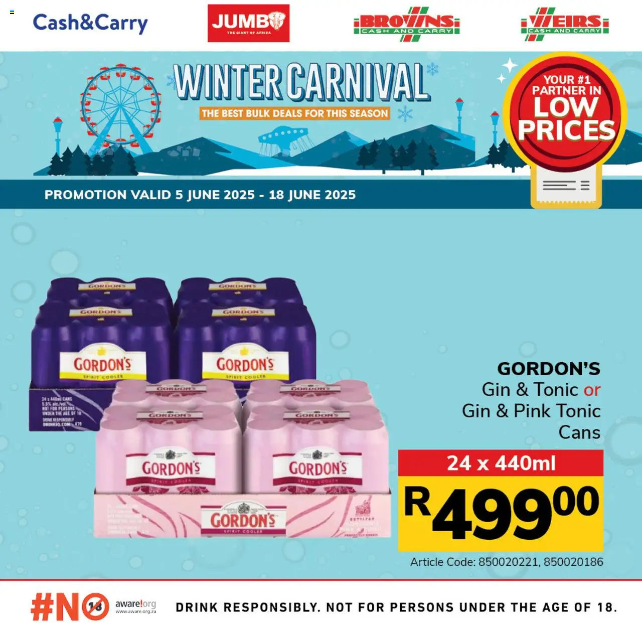 Jumbo Liquor Deals │ valid from 05.06.2025 | Page: 5 | Products: Tonic, Cooler, Gin
