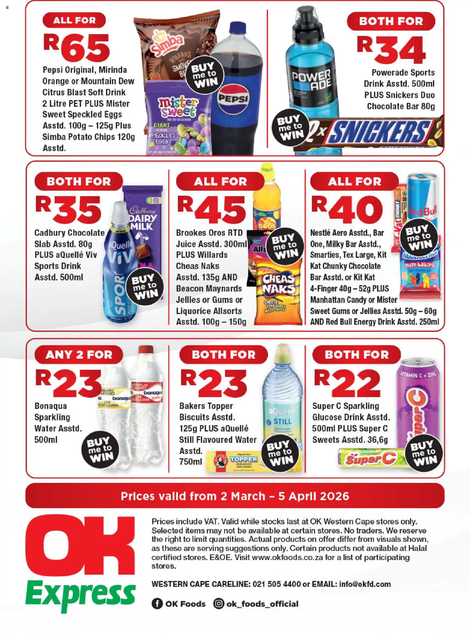 New OK Foods catalogue – valid from 02.03.2026 | Page: 4 | Products: Sweets, Cheese, Eggs, Chocolate