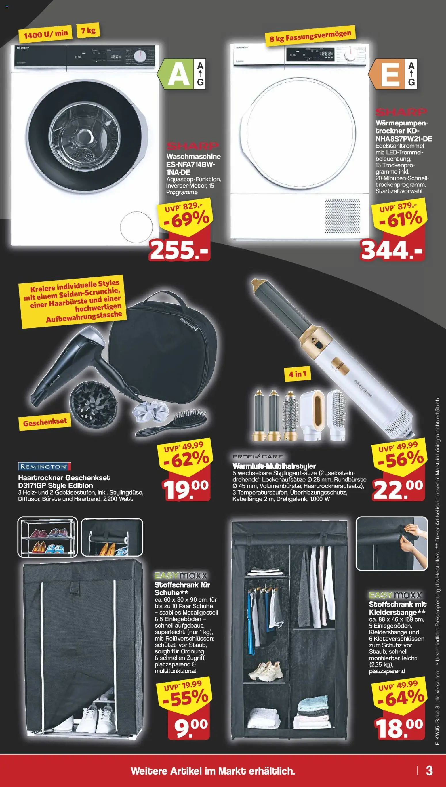 Famila Nordwest - Black Friday – gültig ab 03.11.2025 | Seite: 3 | Produkte: Trockner, Haartrockner, Waschmaschine, Bürste