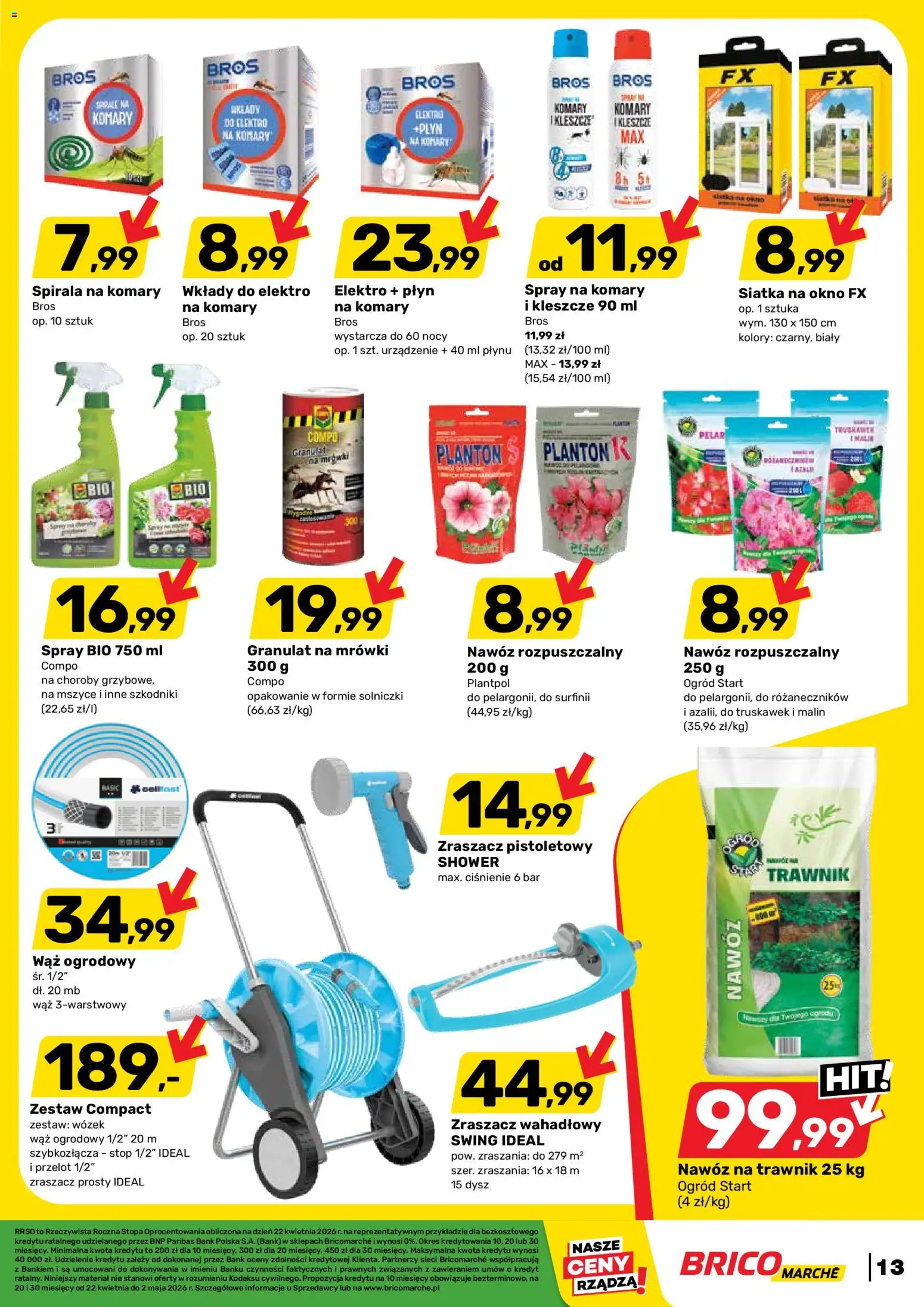 Brico Marché gazetka od 22.04.2026 | Strona: 13 | Produkty: Wąż ogrodowy, Siatka