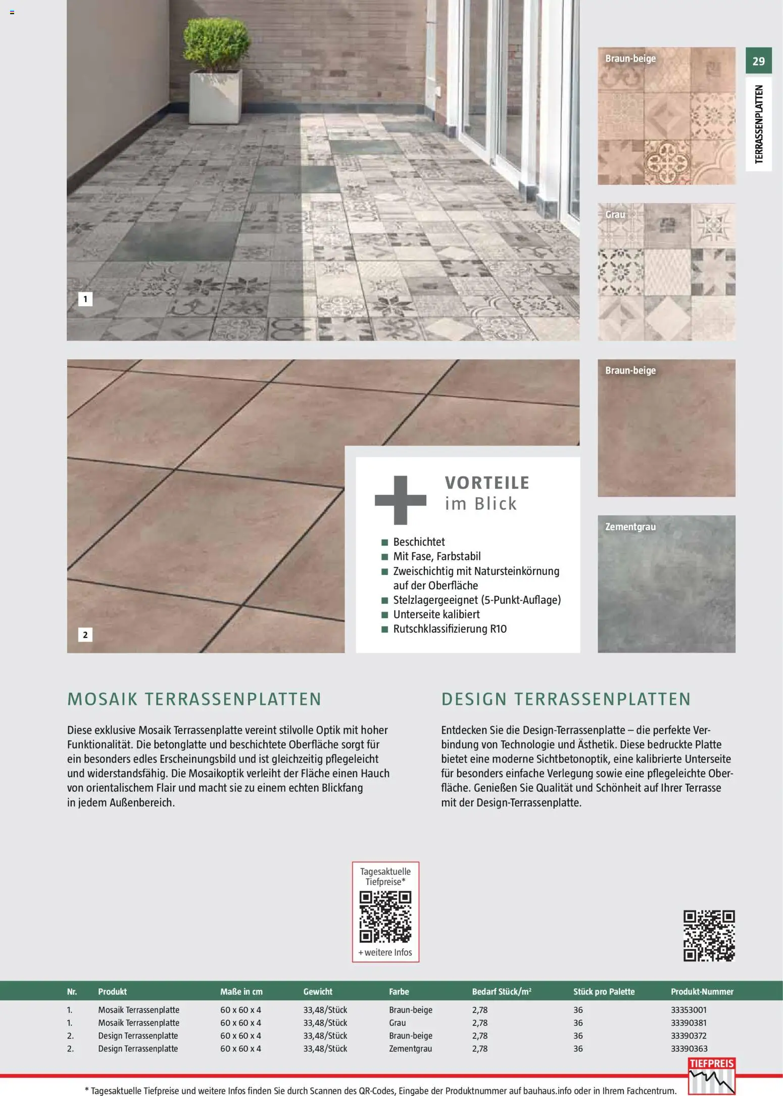 Bauhaus Gartenbaumaterialien 2026 – gültig ab 02.03.2026 | Seite: 29 | Produkte: Gewicht