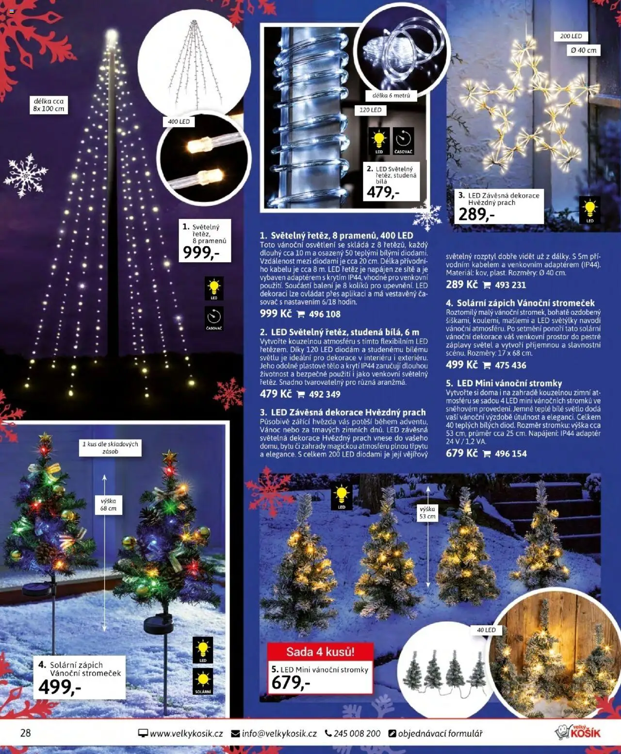 Velký Košík katalog říjen od 01.10.2025 | Strana: 28 | Produkty: Adaptér, Časovač, Vánoční dekorace, Dekorace