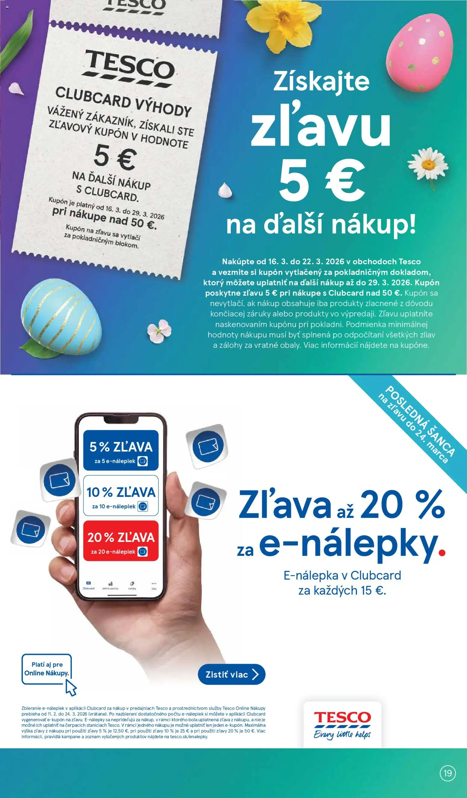 Nové Tesco akcie – leták je platný od 18.03.2026 | Strana: 19
