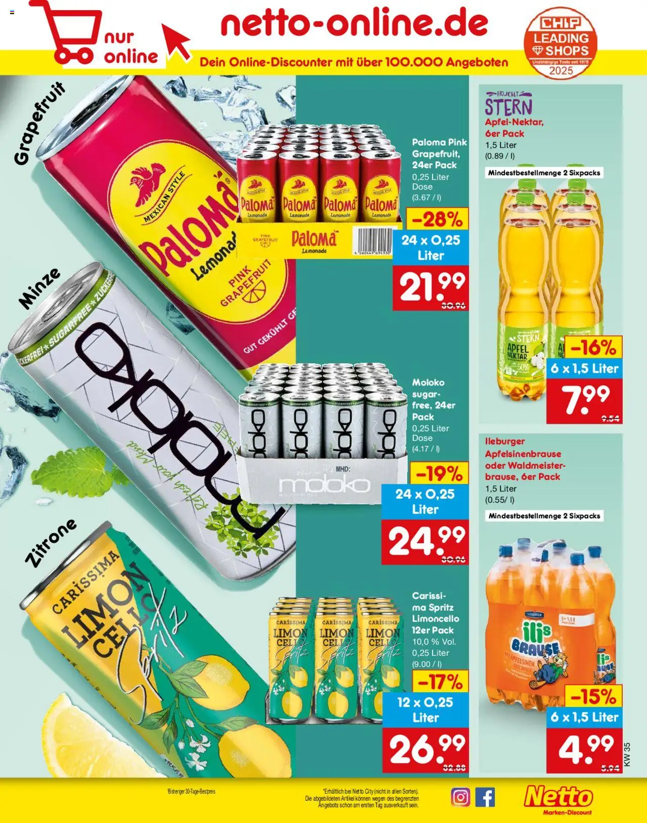 Netto Marken-Discount Prospekt 	 - gültig ab dem 25.08.2025 | Seite: 35 | Produkte: Äpfel, Grapefruit, Zitrone, Limoncello