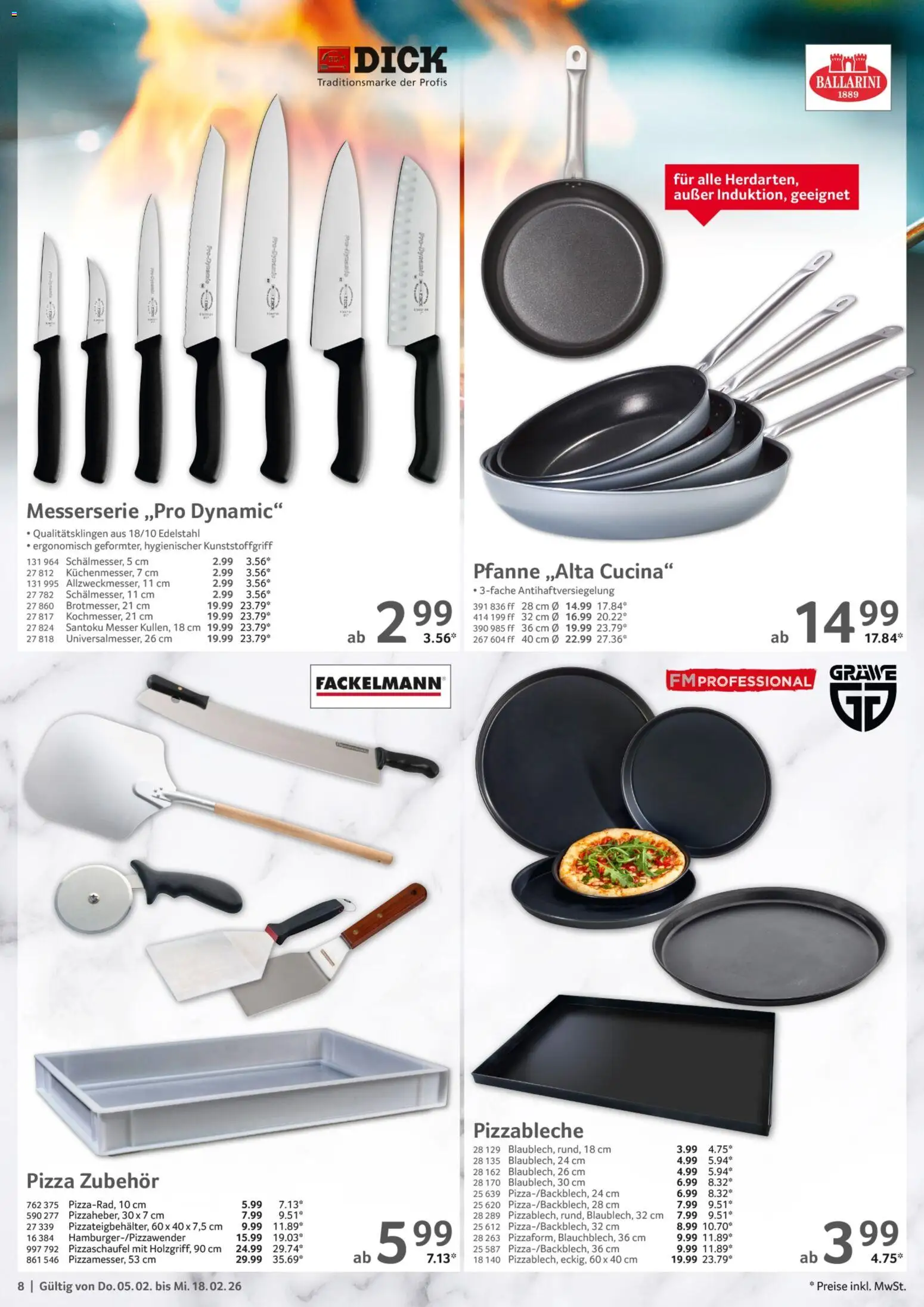 Selgros Gastronomie – gültig ab 05.02.2026 | Seite: 8 | Produkte: Pizza