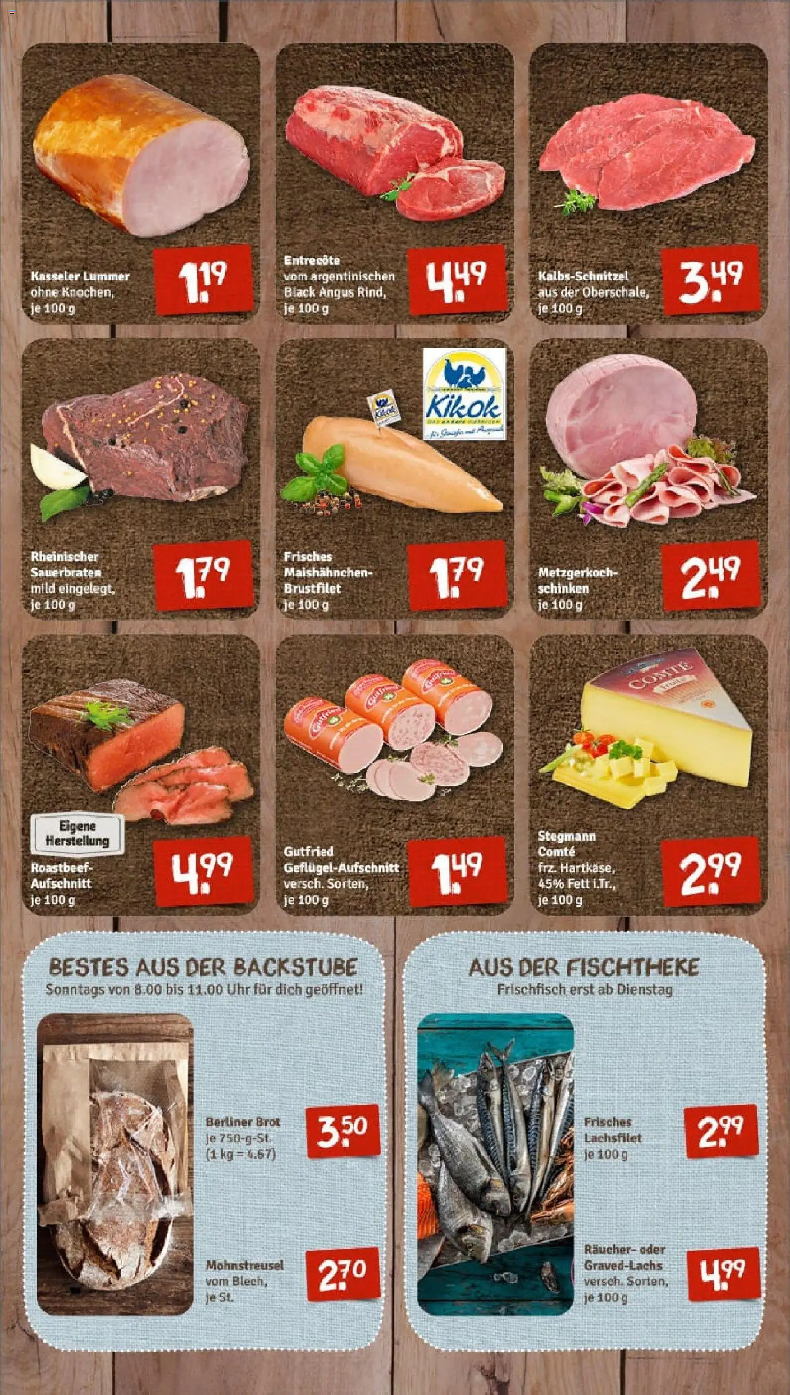 Rewe prospekt Kaarst	 – gültig ab 26.10.2025 | Seite: 7 | Produkte: Entrecote, Roastbeef, Brot, Uhr