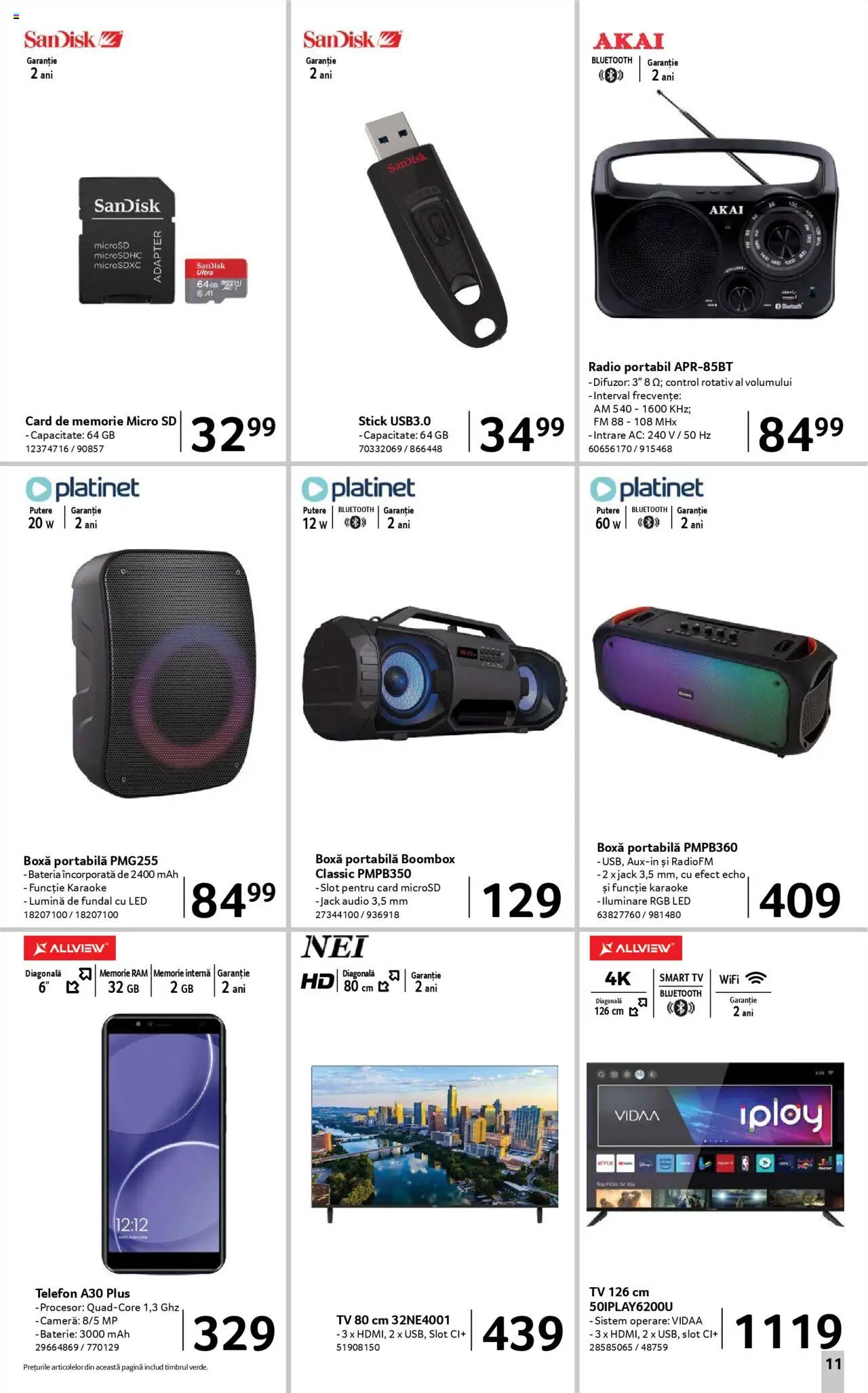 Catalog Selgros - Nonfood – valabil de la 08.08.2025 | Pagină: 11 | Produse: Tavuk suyu, Memorie, Top, Boxă portabilă