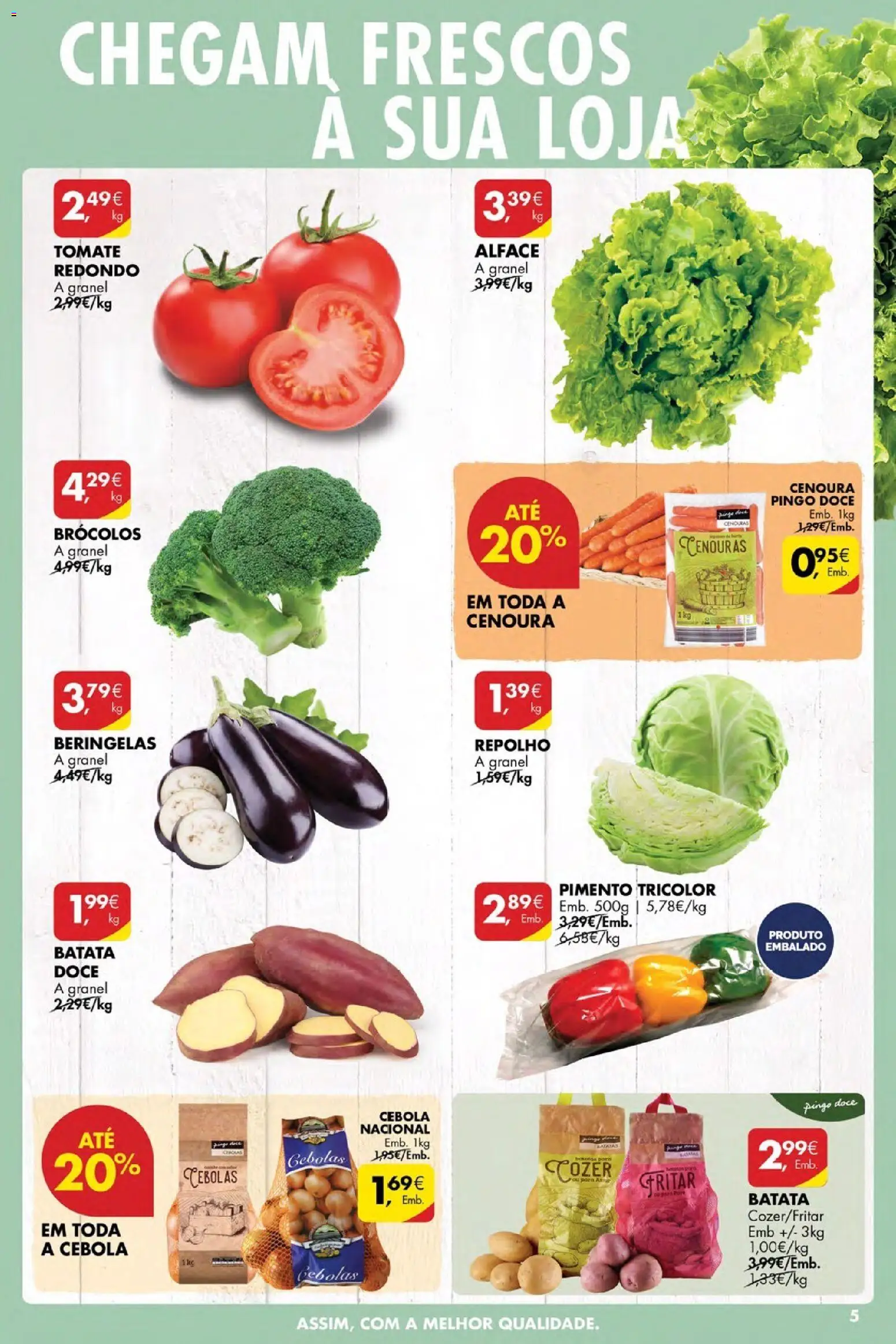 Pingo Doce Poupe Esta Semana Açores │ válido de 19.02.2026 | Página: 5 | Produtos: Repolho, Cebola, Tomate, Alface