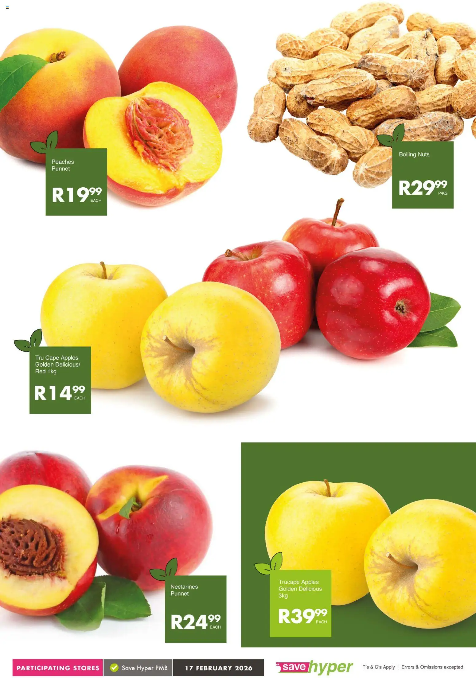 New Save catalogue – valid from 17.02.2026 | Page: 4 | Products: Apples, Nuts, Nectarines